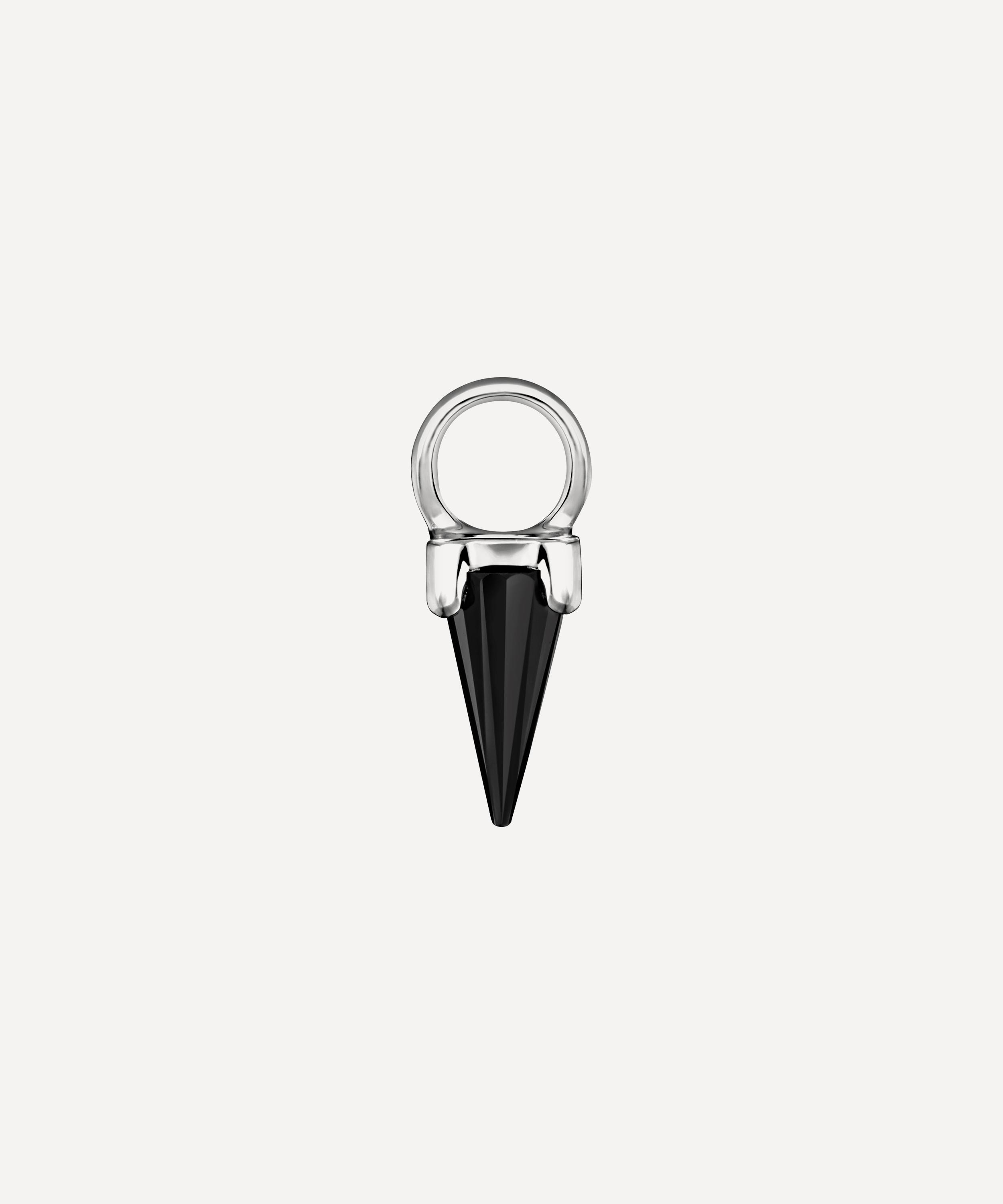 Maria Tash 18ct White Gold Black Moissanite Spike Charm