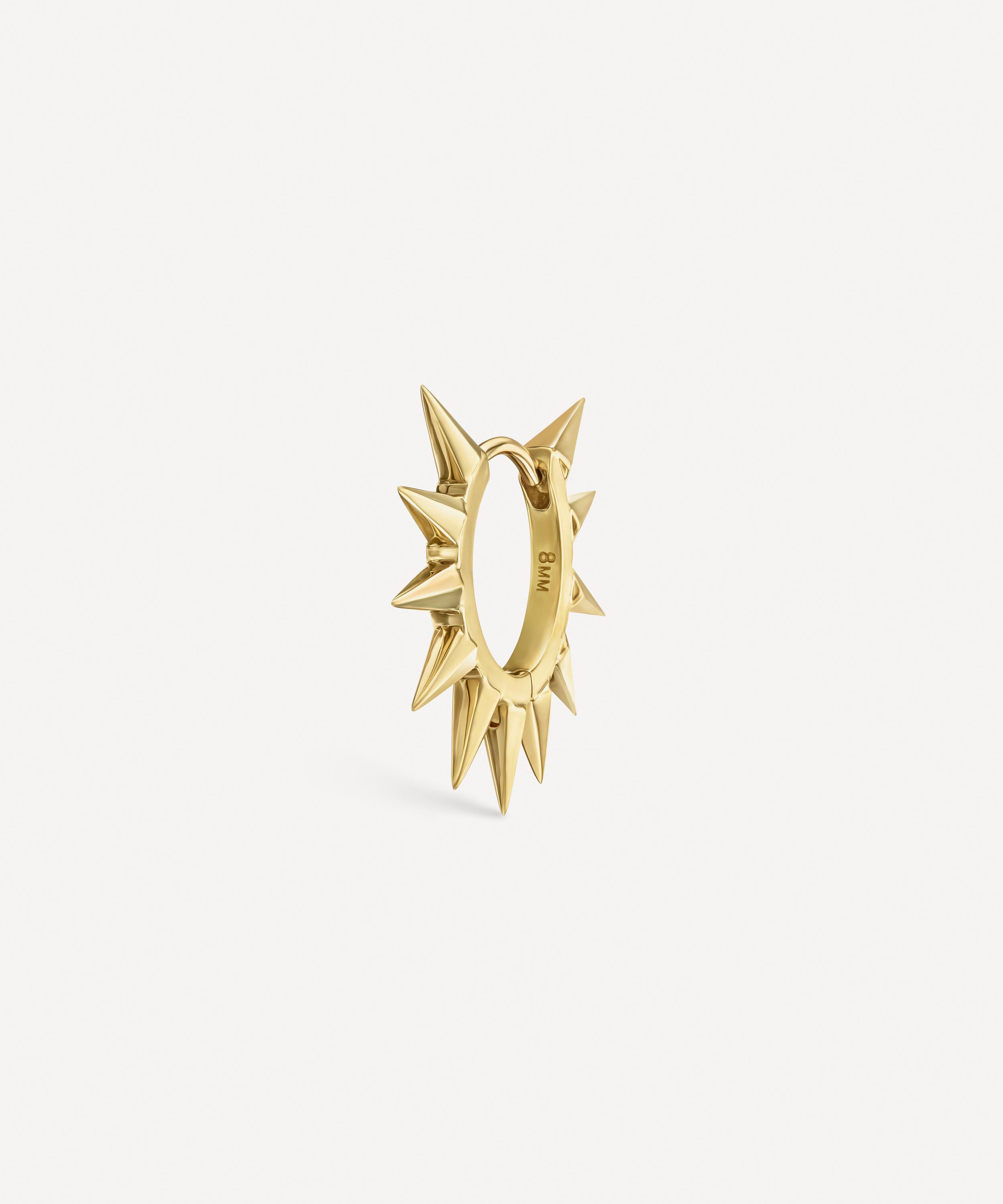 Maria Tash 14ct Gold Metal Mohawk 8mm Hoop Earring