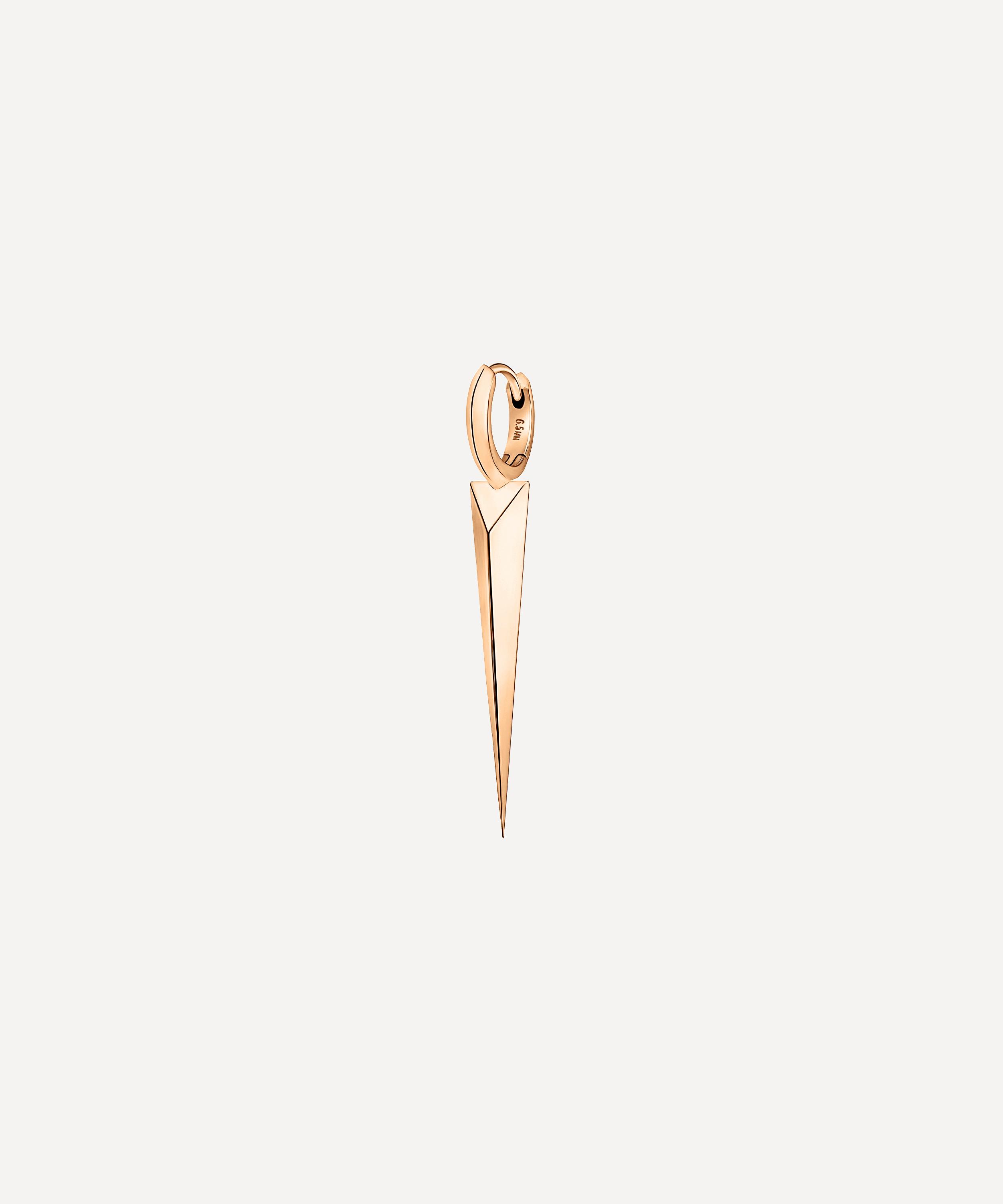 Maria Tash 14ct 6.5mm Faceted Grand Spike Hoop Earring Rose gold Luxury