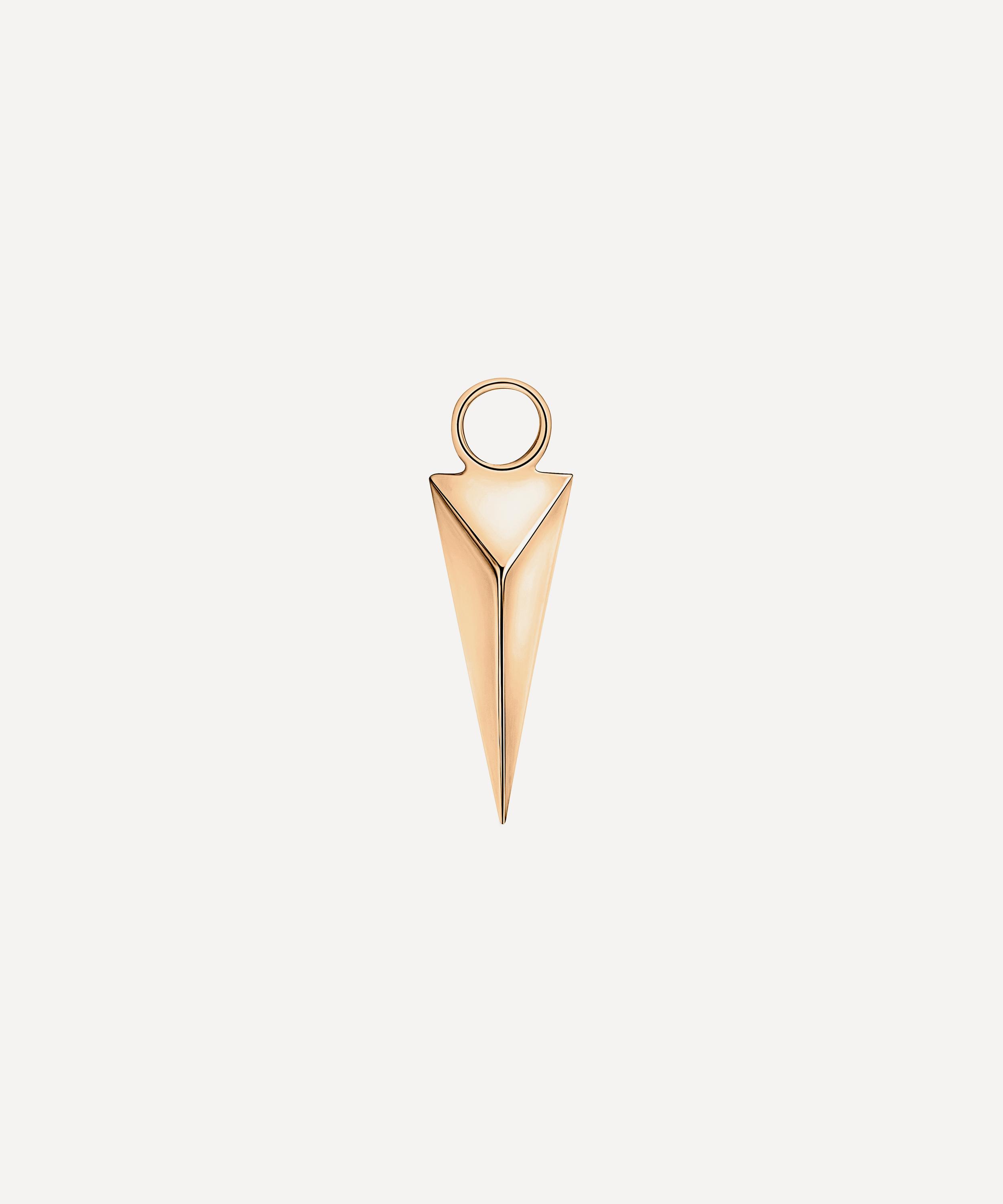Maria Tash 14ct Rose Gold Faceted Single Long Spike Charm