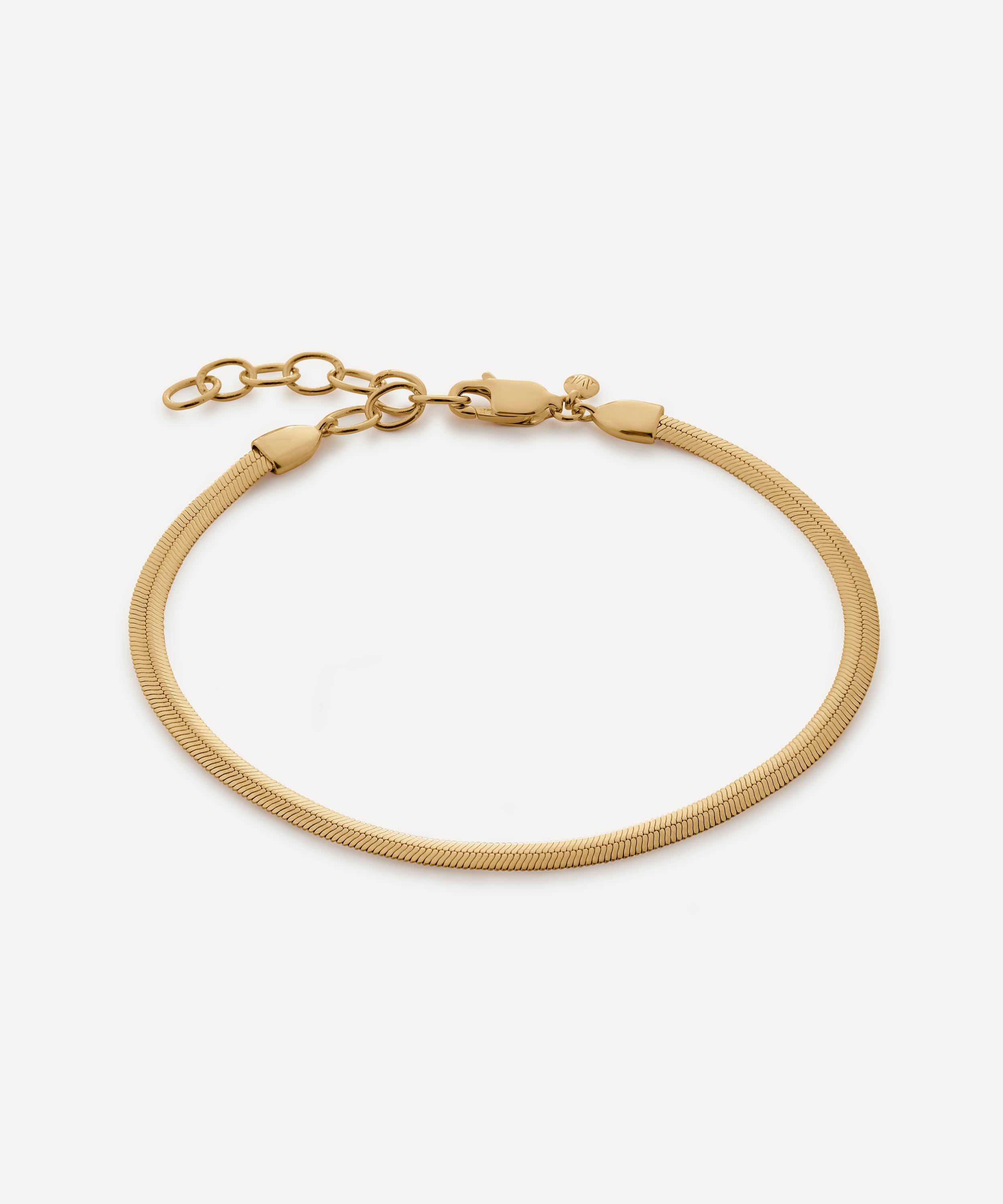 Monica Vinader 18ct Gold-plated Vermeil Silver Snake Chain Bracelet In Gold