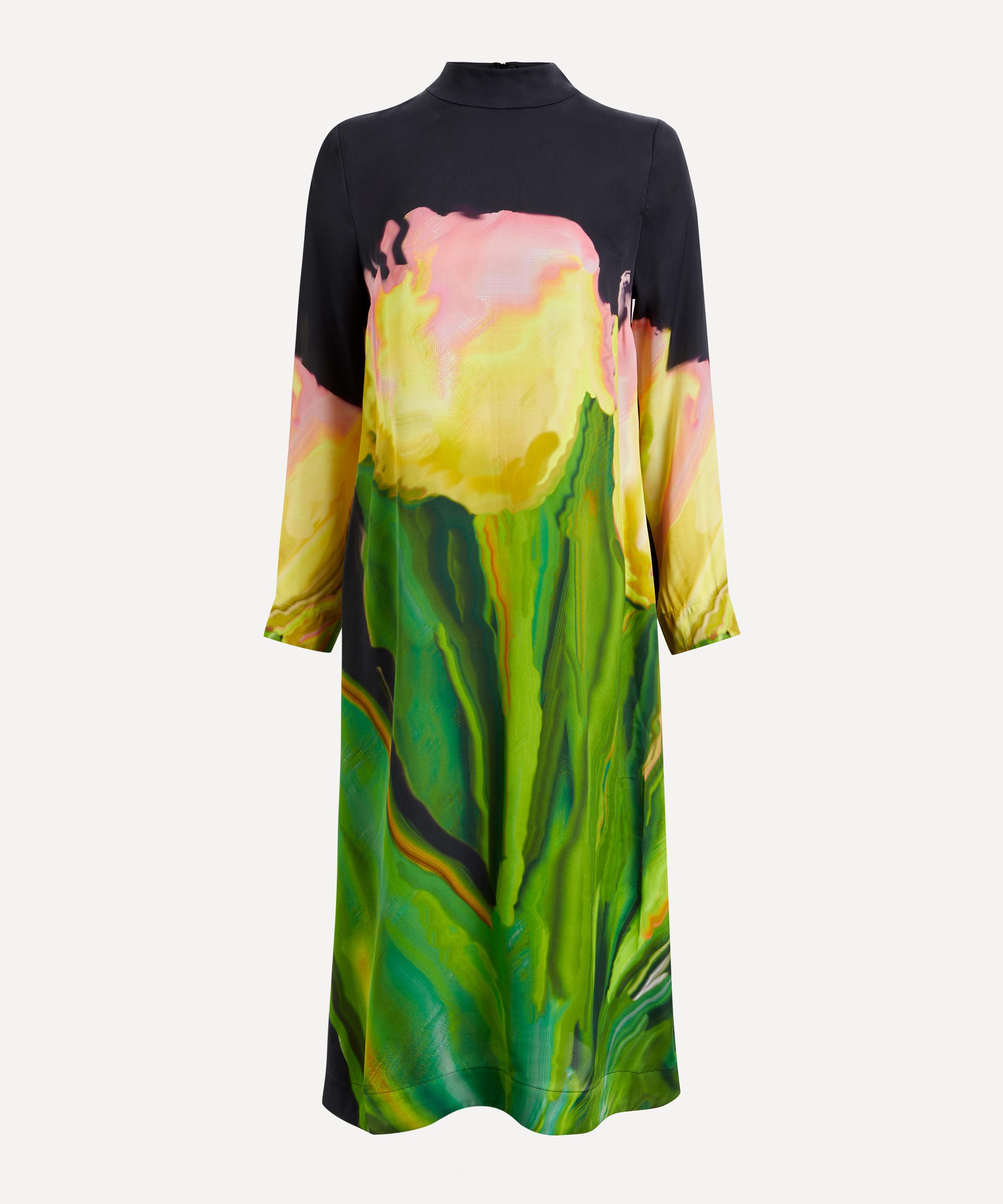 Stine Goya Millie Night Tulips Print Dress In Multi