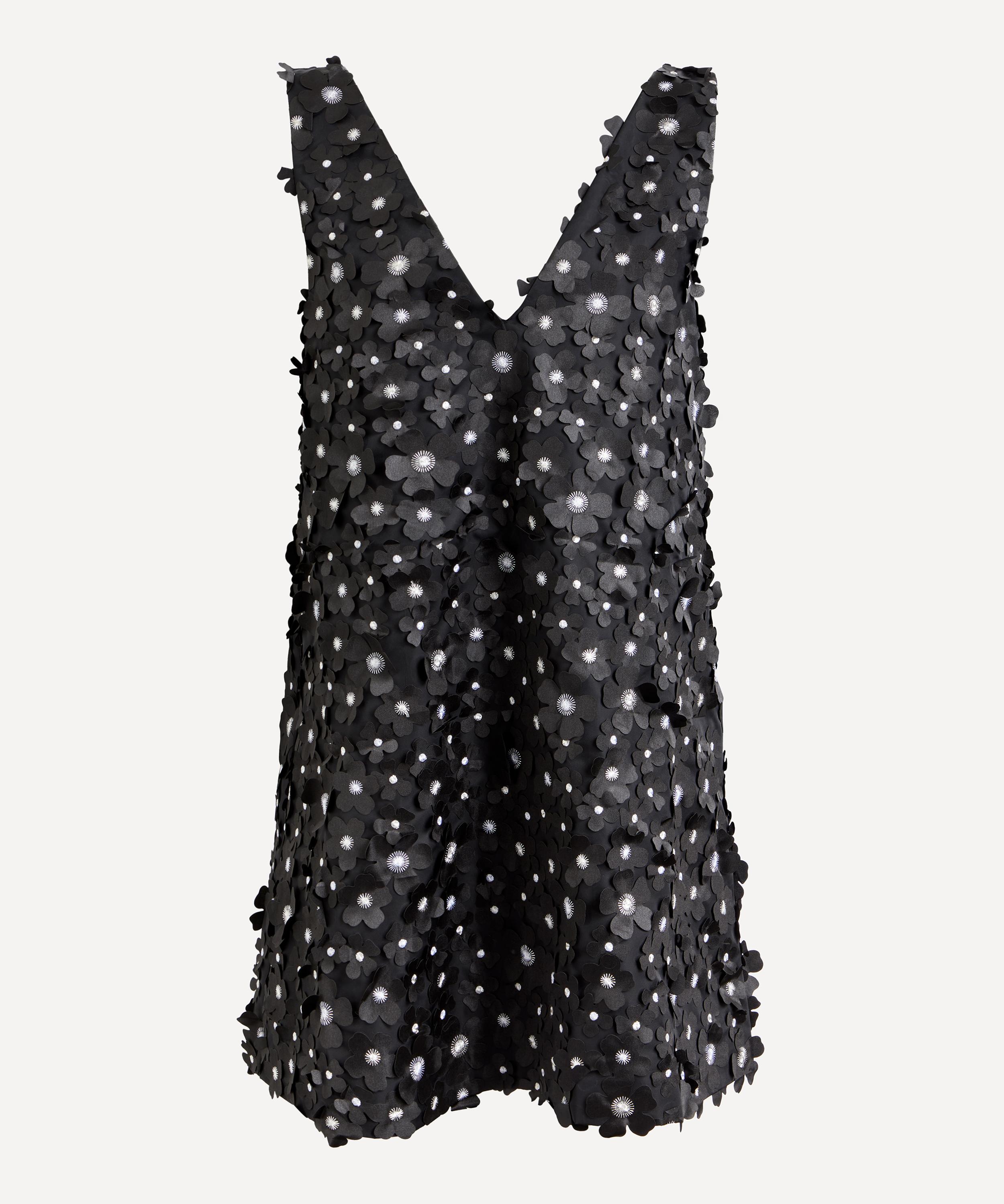 Stine Goya Elena 3d Floral Embroidered Dress In Black