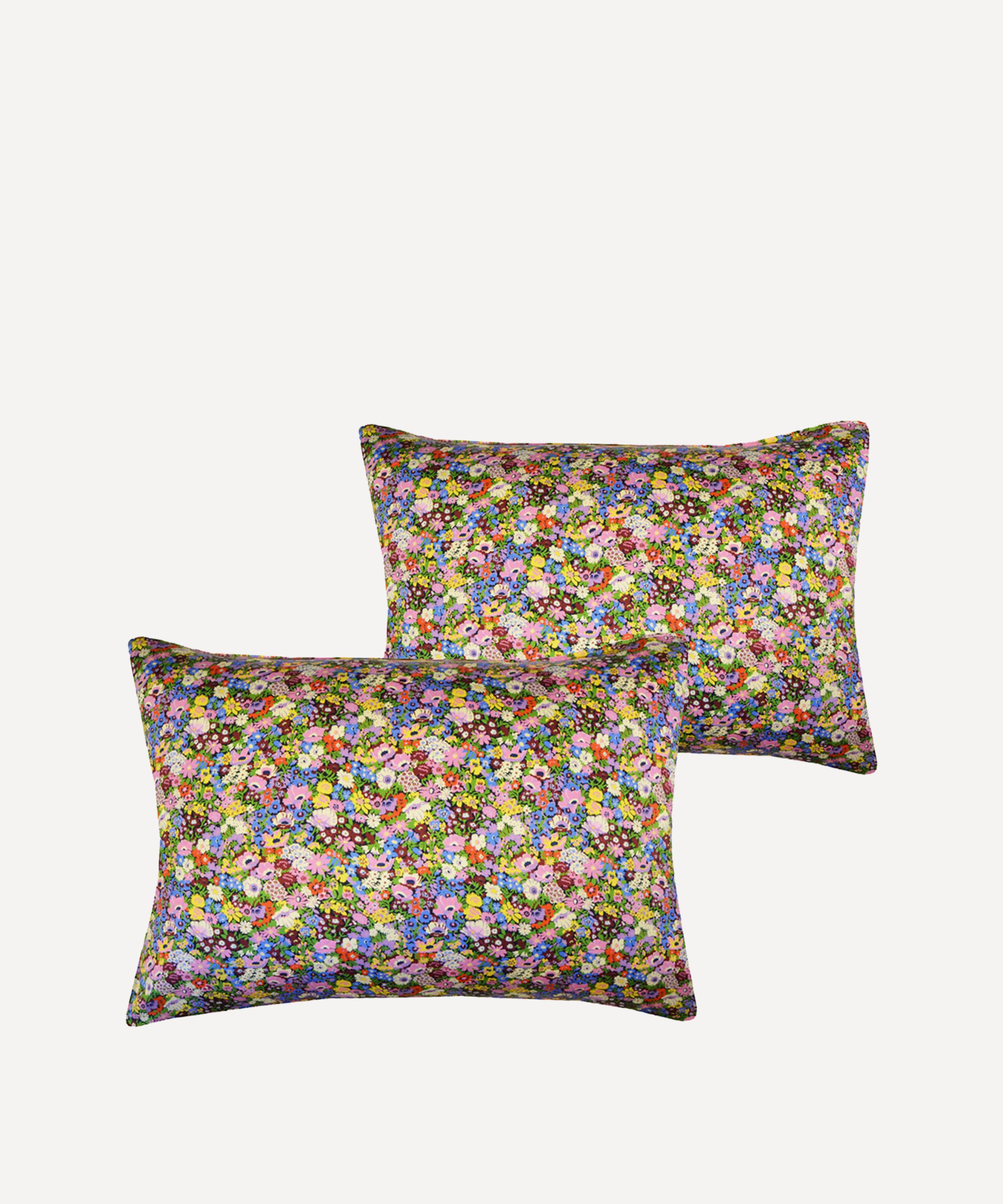 Coco & Wolf Thorpeness Plum Silk Satin Pillowcases Set Of Two In Purple