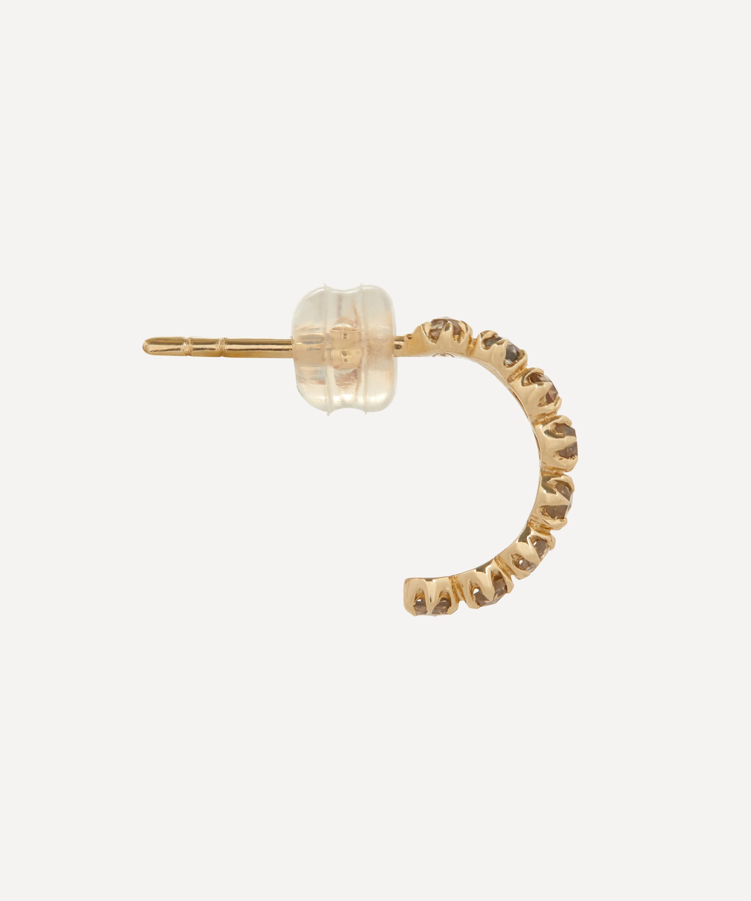 Shop Pascale Monvoisin 9ct Gold Ava Diamond Hoop Earring