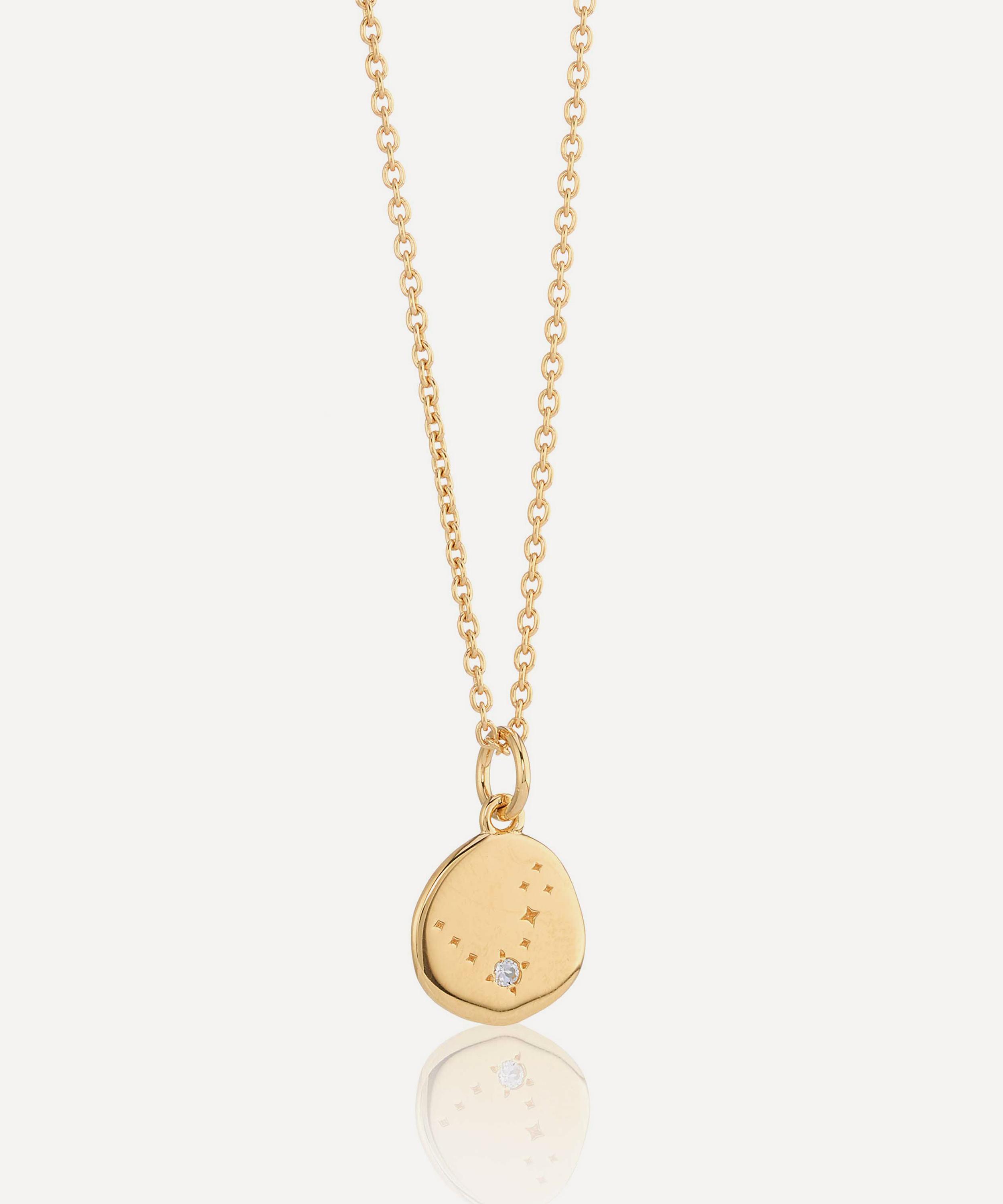 Auree 18ct Gold-plated Vermeil Silver Inari Pisces Zodiac Pendant Necklace