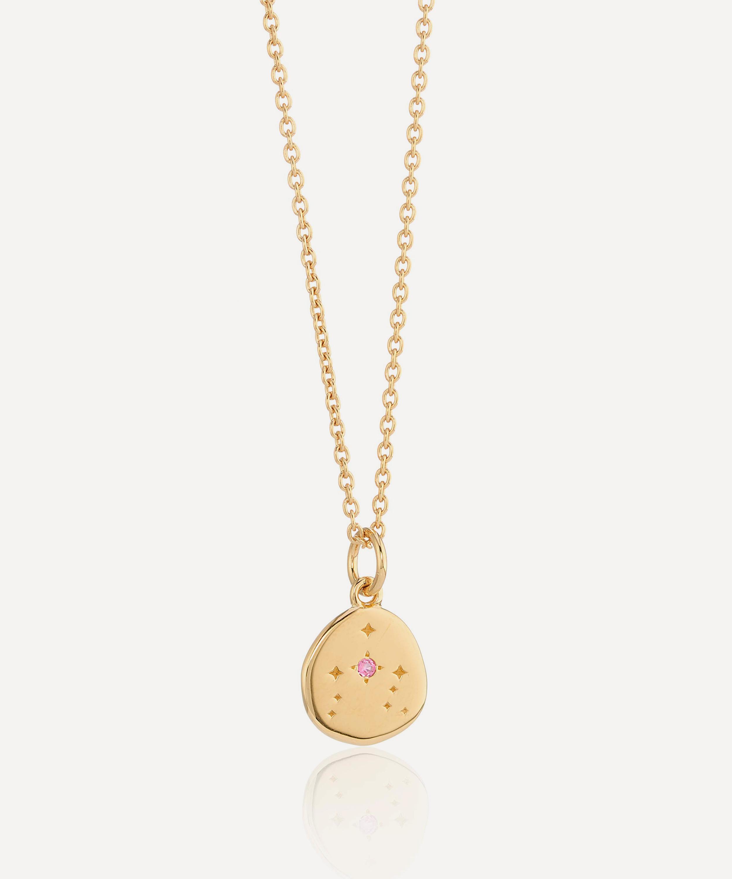 Auree 18ct Gold-plated Vermeil Silver Inari Libra Zodiac Pendant Necklace
