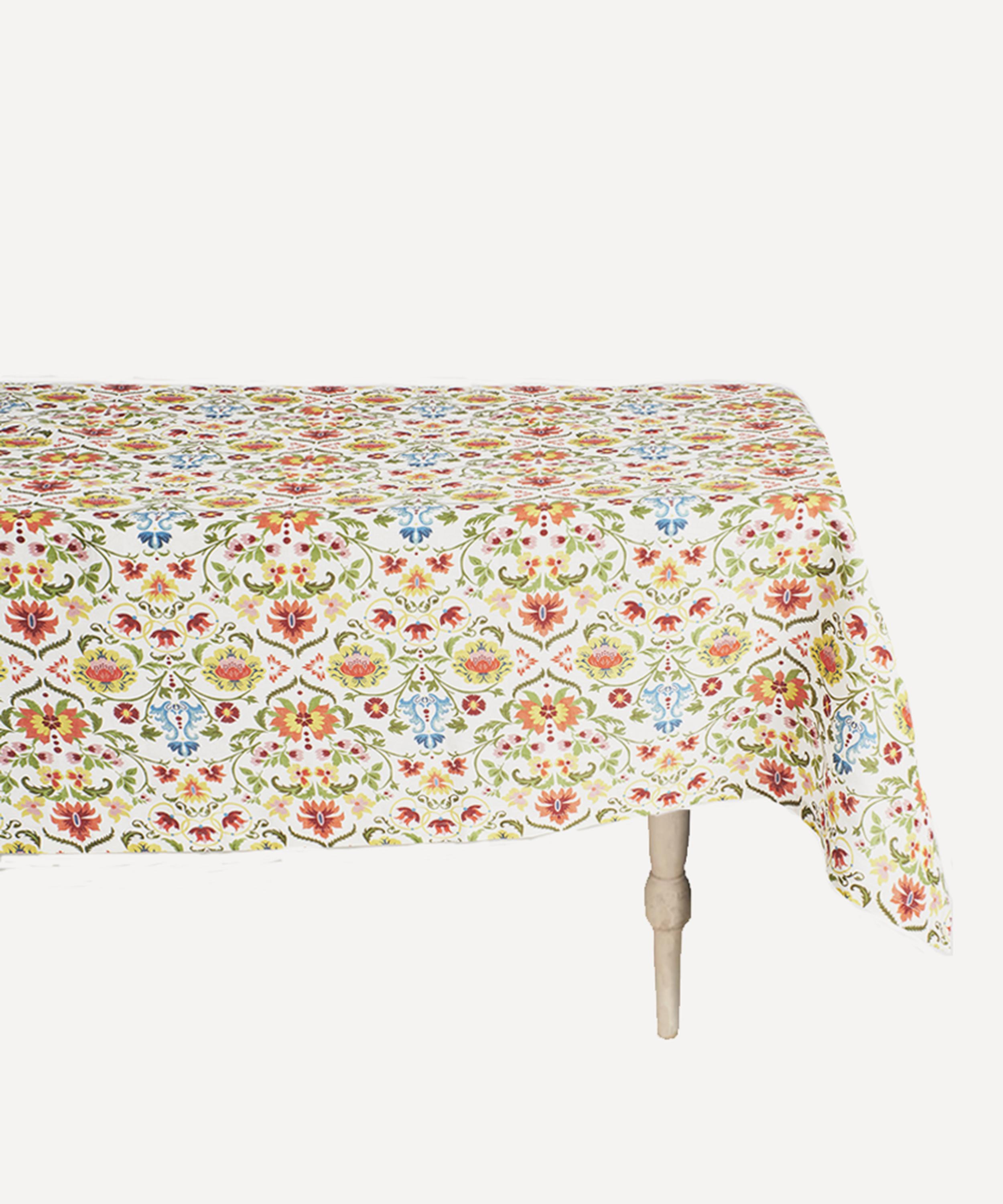 Cabana Rinascimento Rectangular 320x160cm Linen Tablecloth In Multicoloured