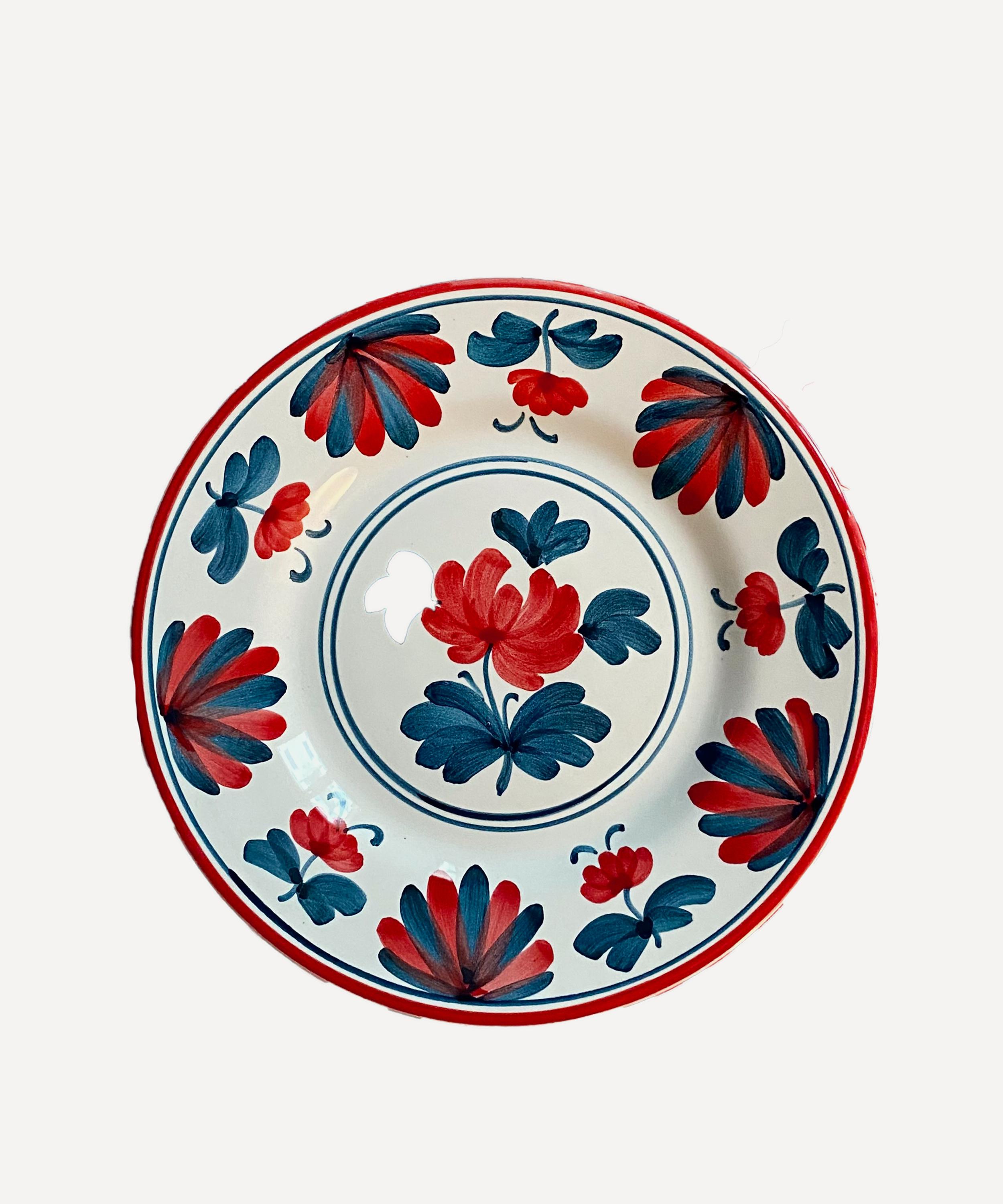 Cabana Blossom Dessert Plate Red In Multicoloured