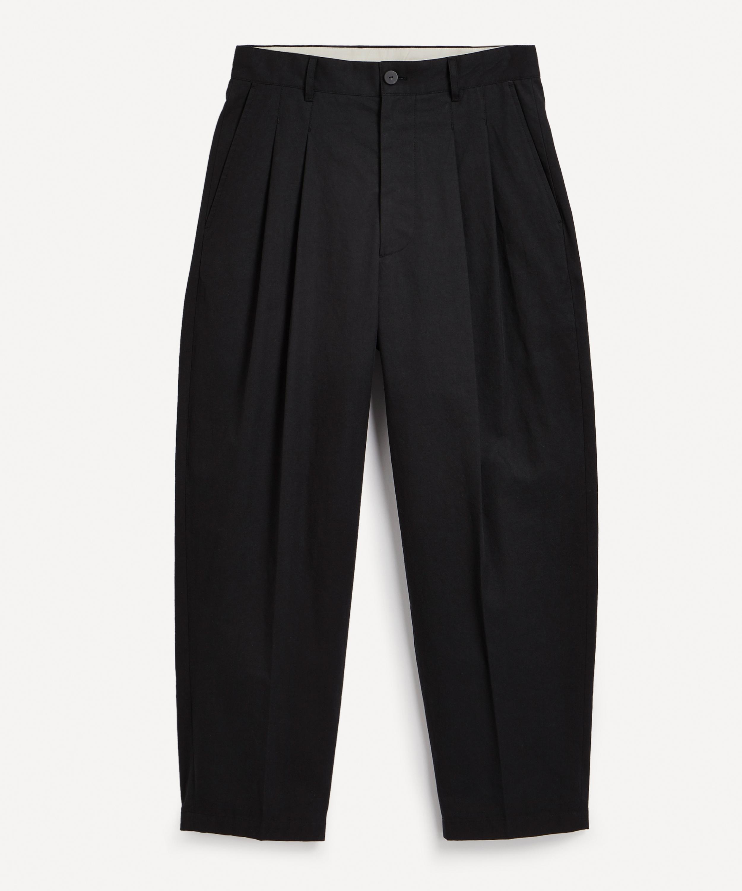Uniform Bridge Mens Two Tucks Slacks In Black