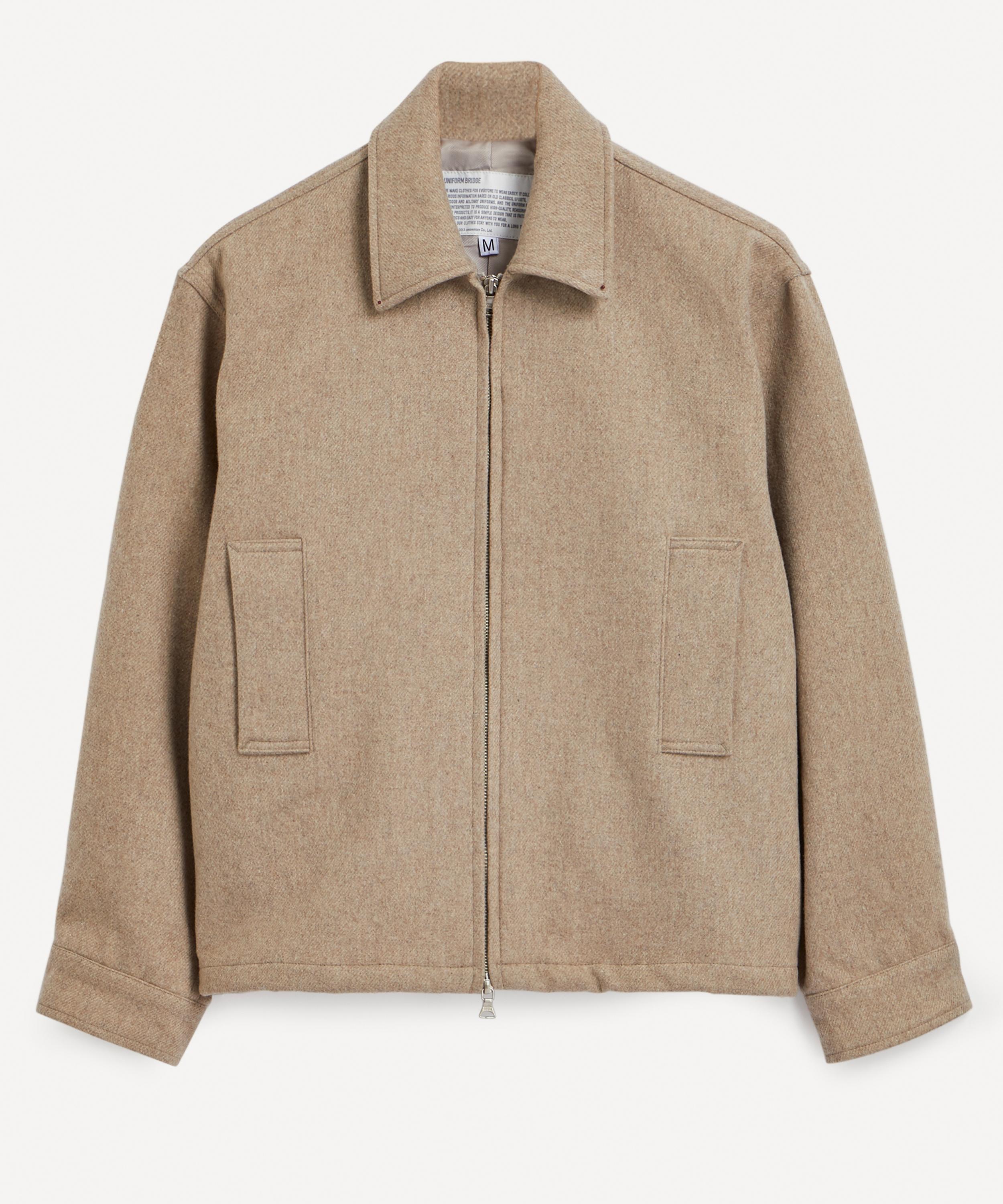Uniform Bridge Mens Single Blouson Jacket In Beige