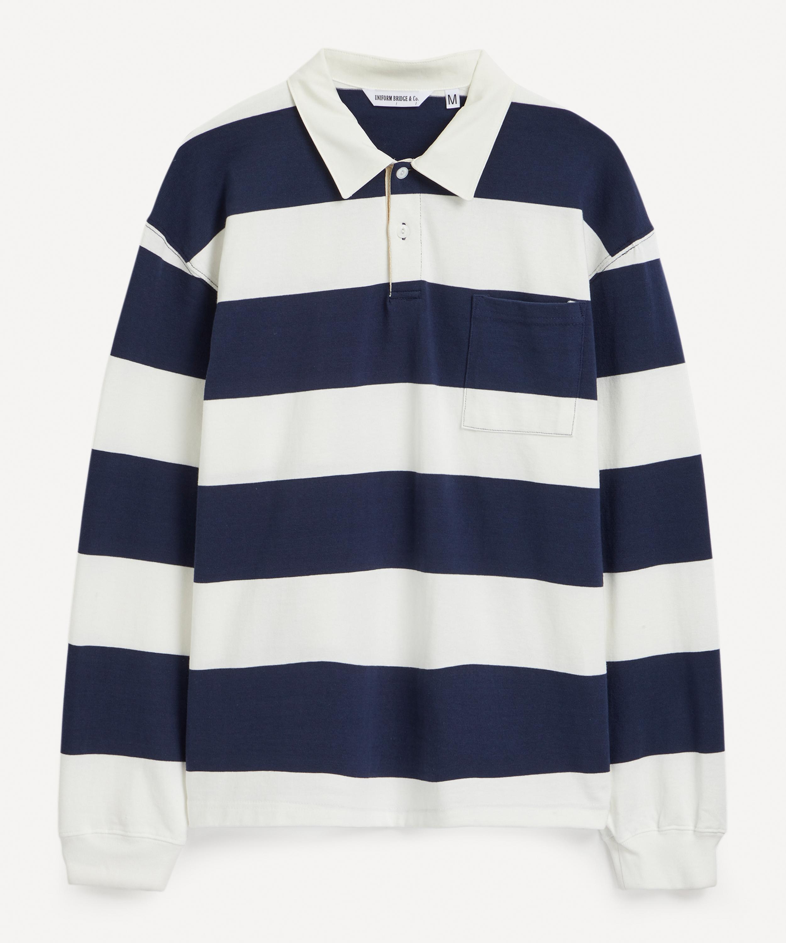 Uniform Bridge Mens Naval Collar Top In Ivory