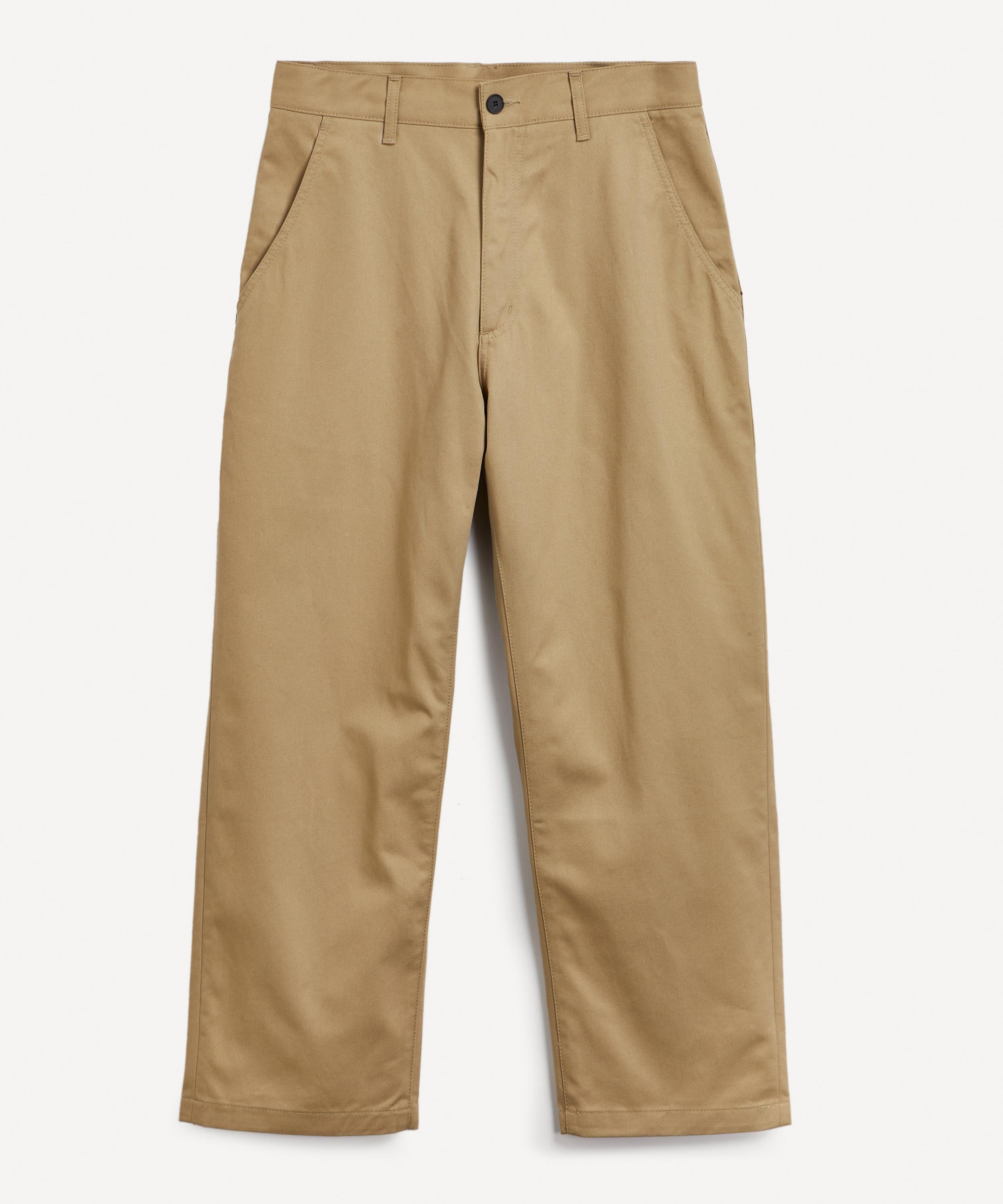 Uniform Bridge Mens Basic Chino Trousers In Beige
