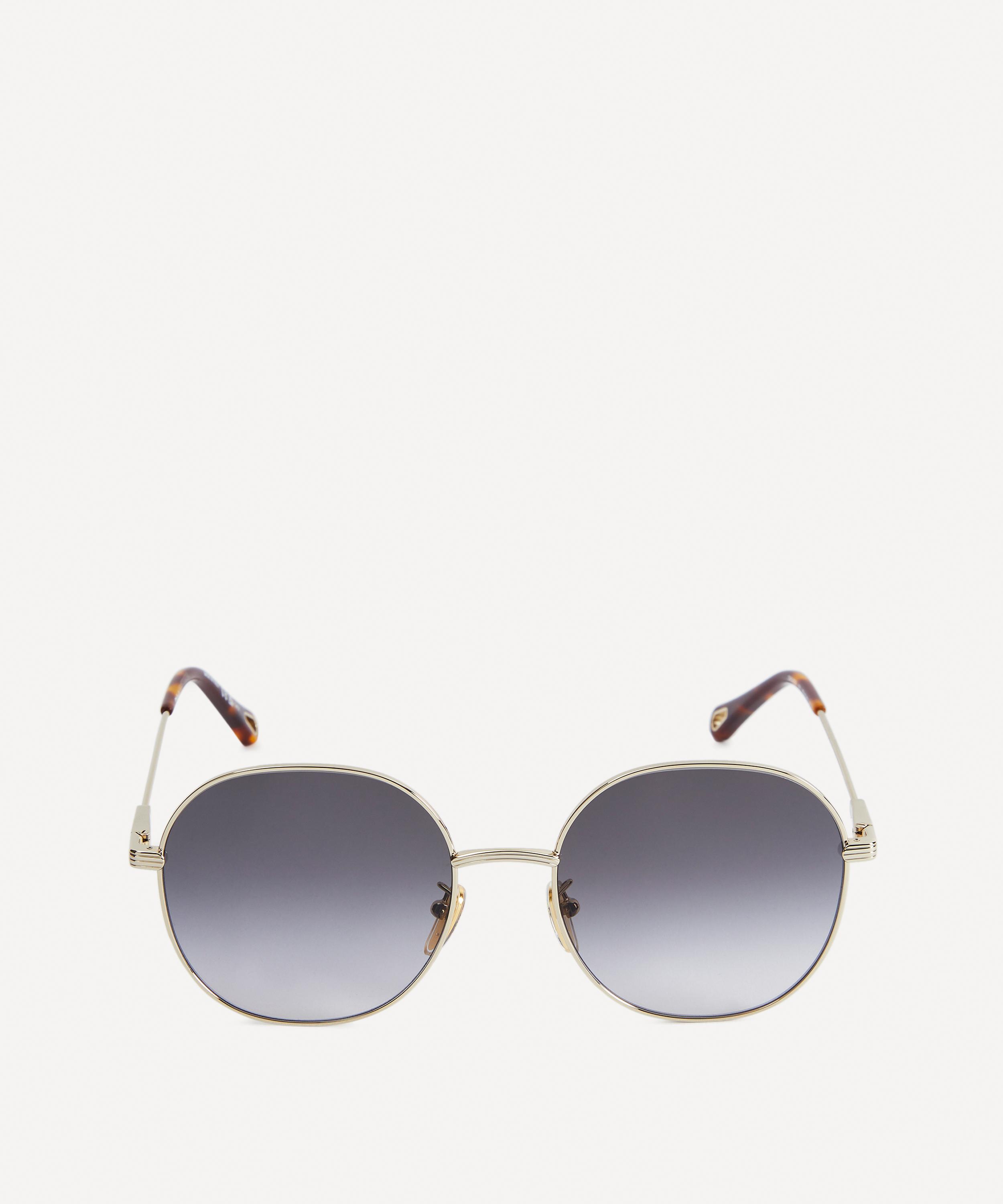 Chloé Round Metal Sunglasses In Gold