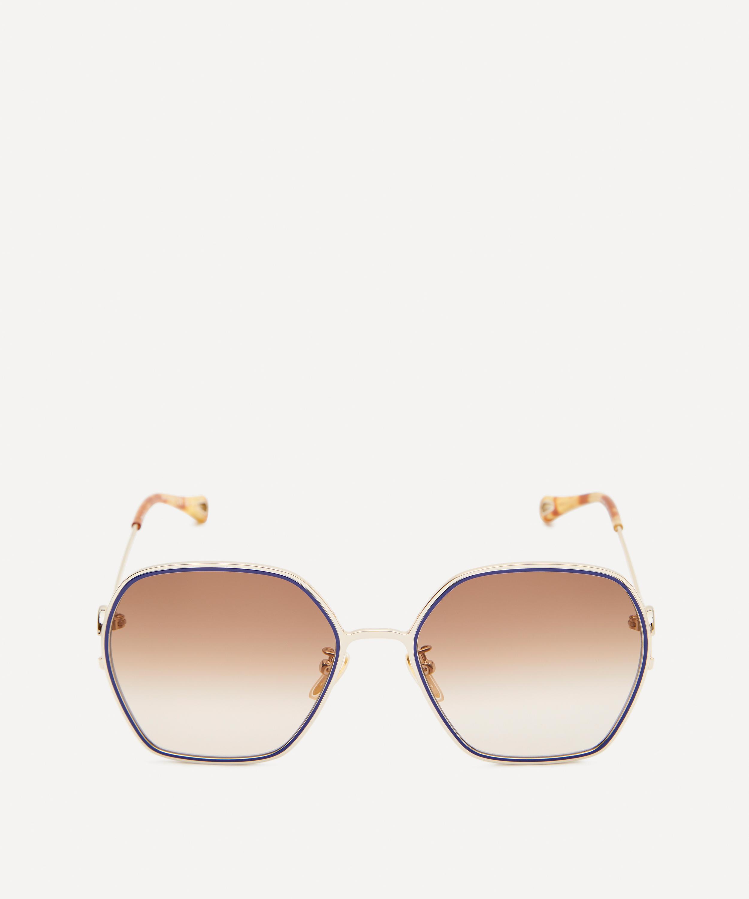 Chloé Round Metal Sunglasses In Gold