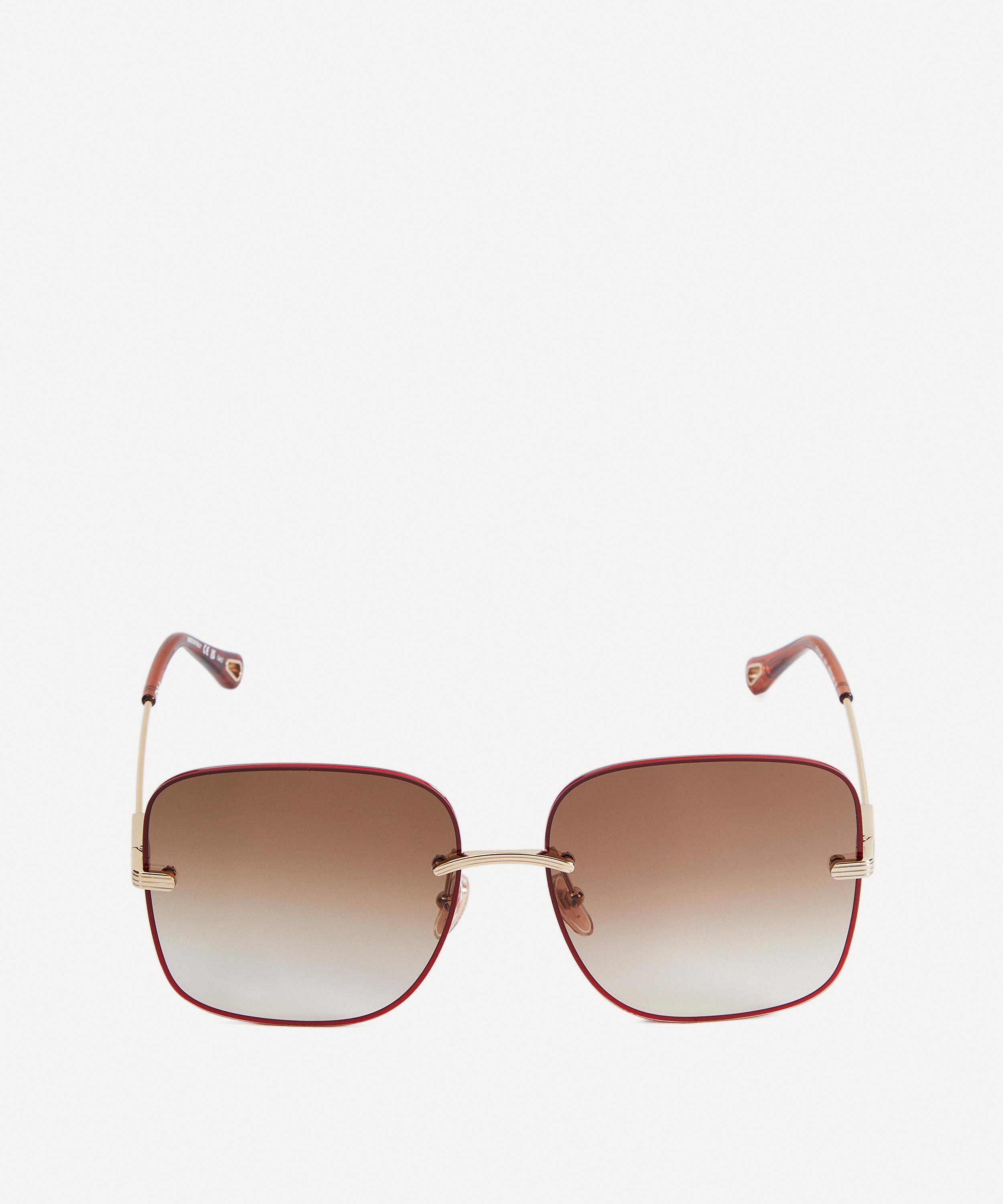 Chloé Square Metal Sunglasses In Multi