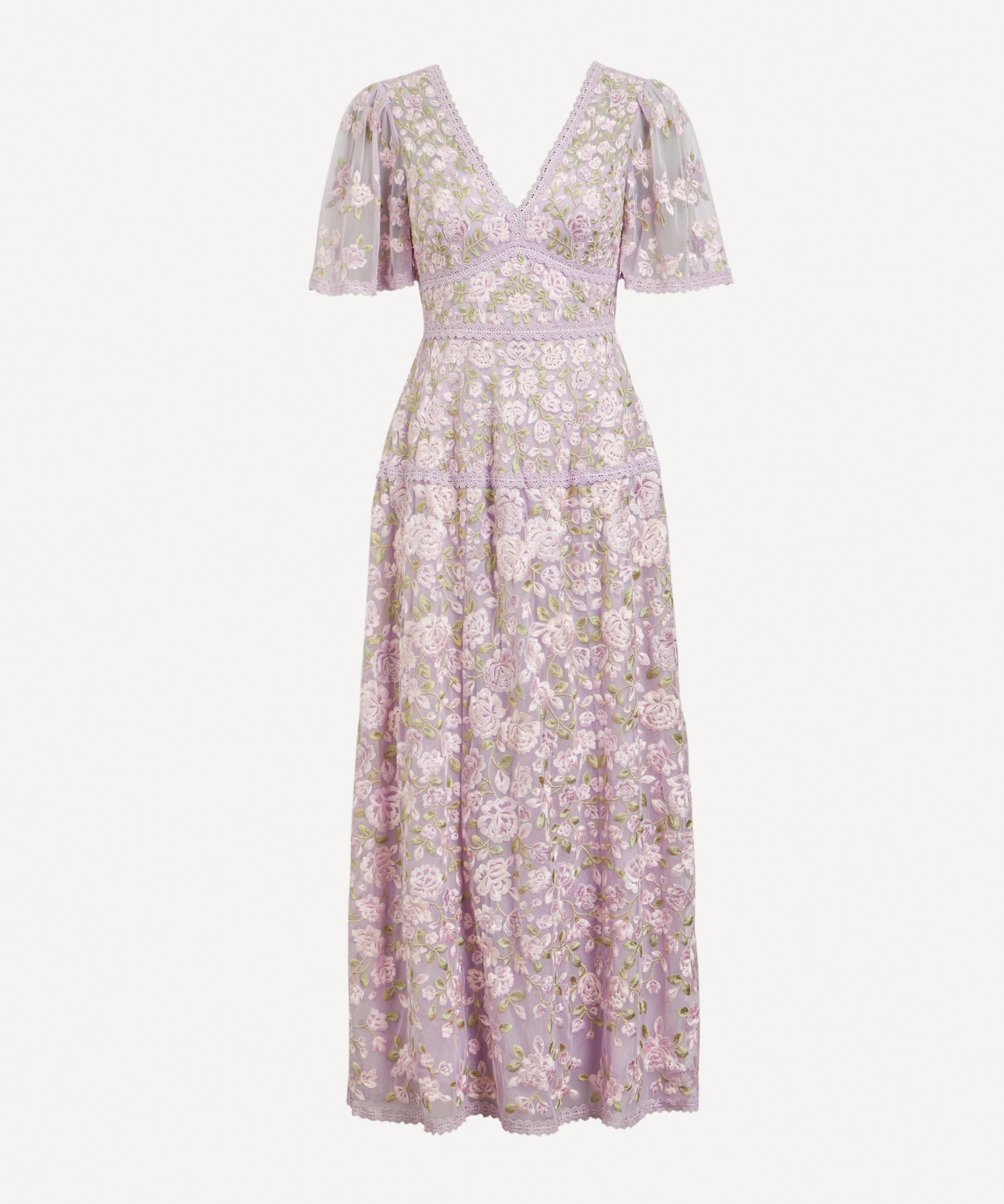 NEEDLE & THREAD NEEDLE & THREAD WOMEN'S LAVENDER ROSE ANKLE LENGTH GOWN 
