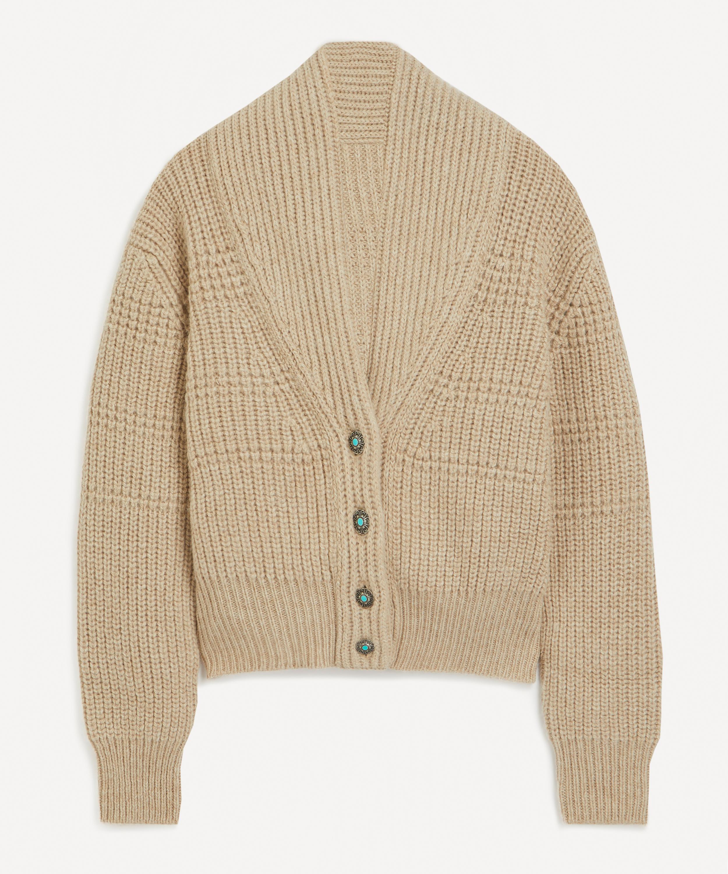 Fortela Micro Baby Alpaca Cardigan In Camel