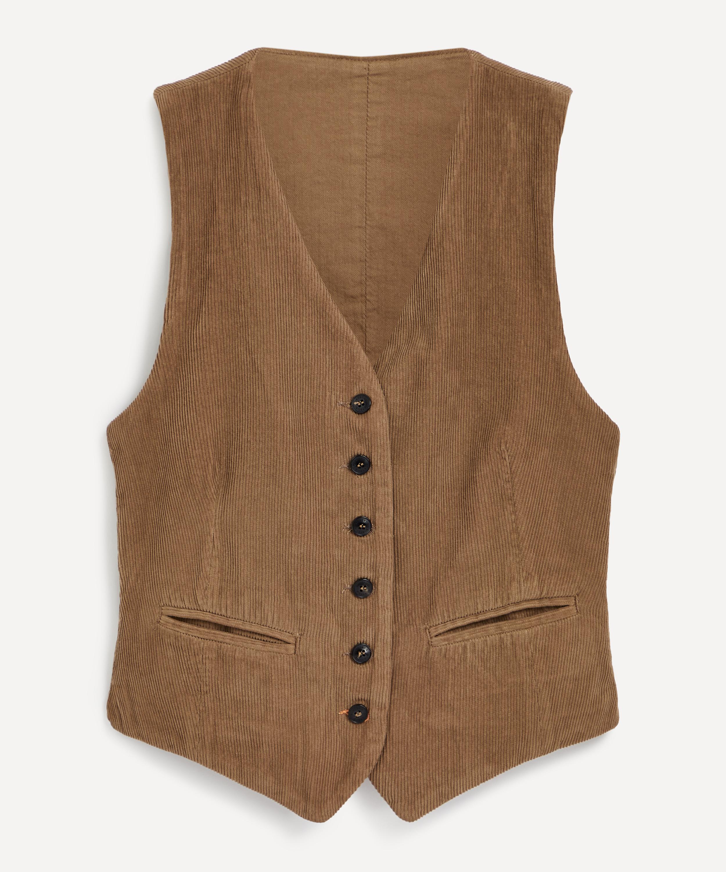 Fortela Demi Check-tweed Waistcoat In Camel