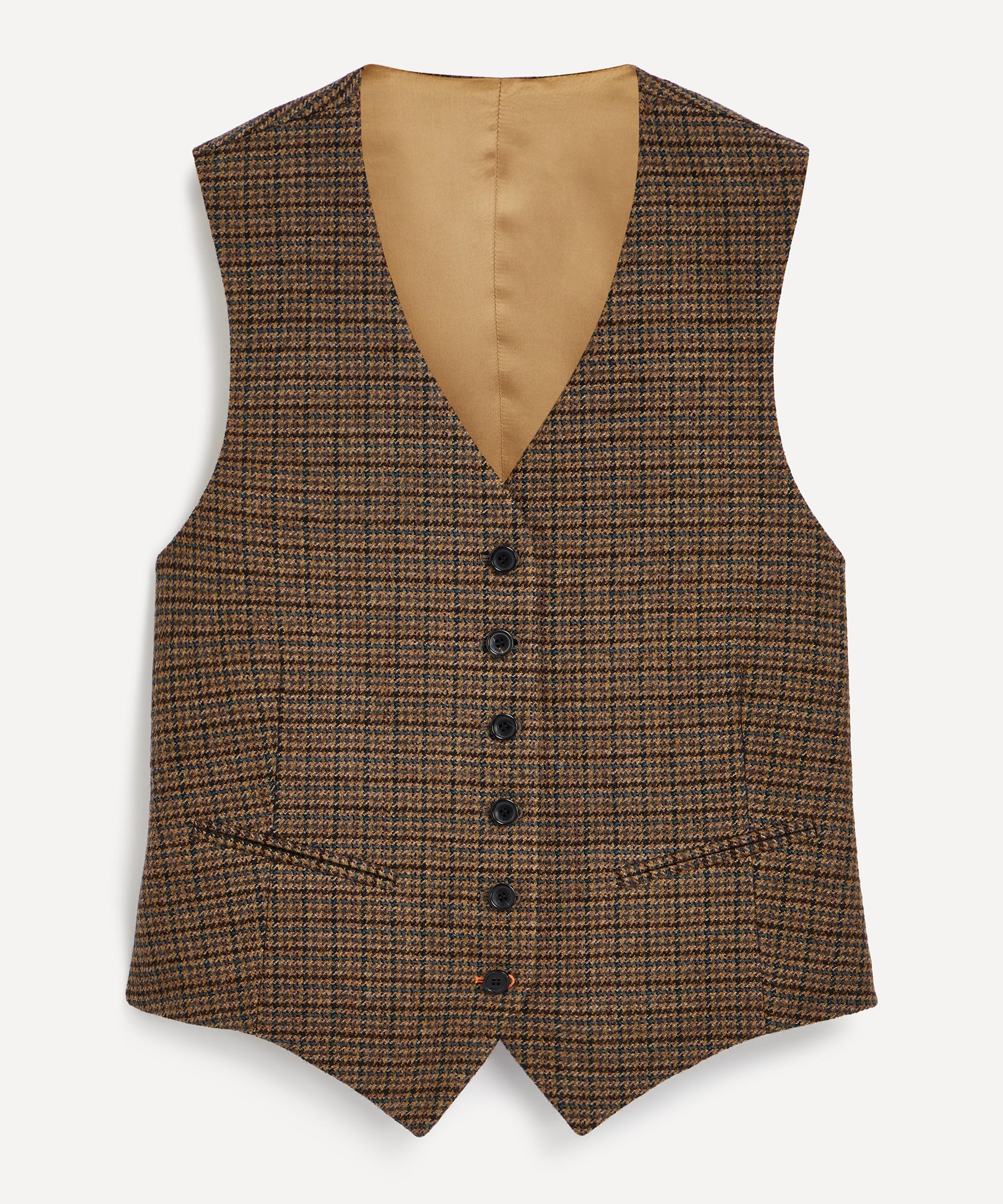 Fortela Demi Wool Waistcoat In Brown