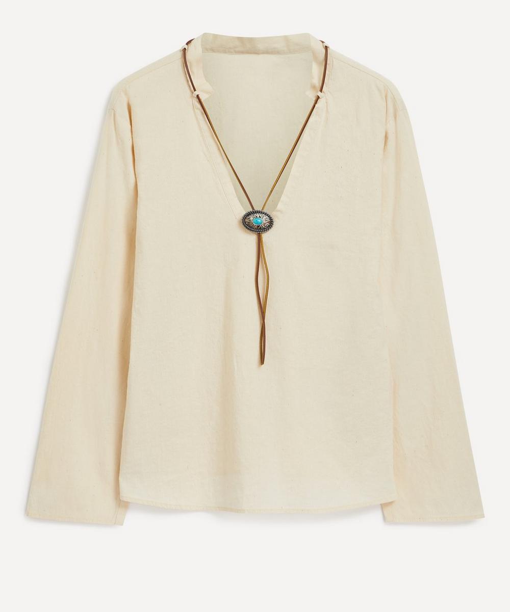 Fortela Gisele Embellished Cotton And Silk-blend Shirt In Cream