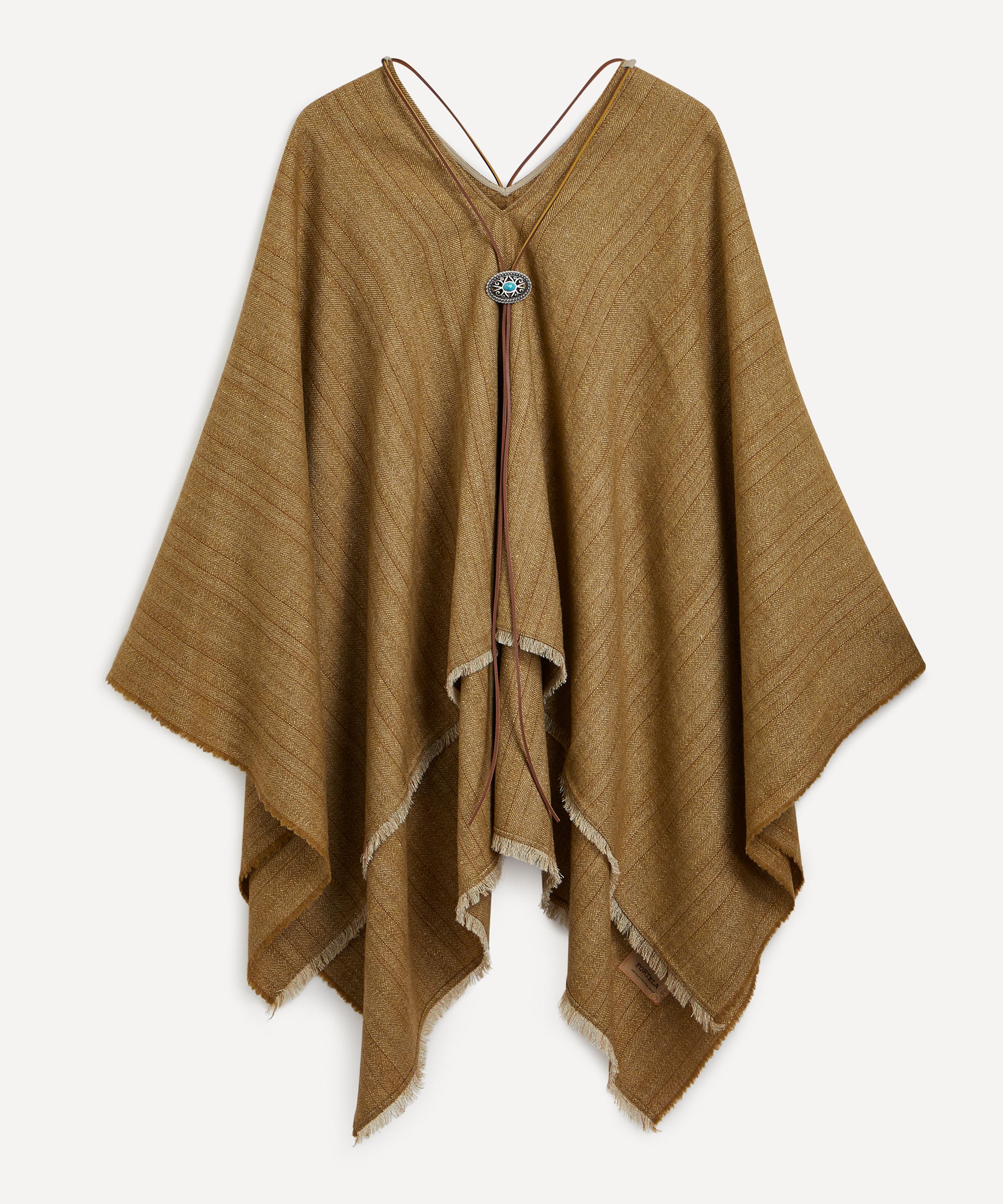 Fortela Flou Poncho In Camel