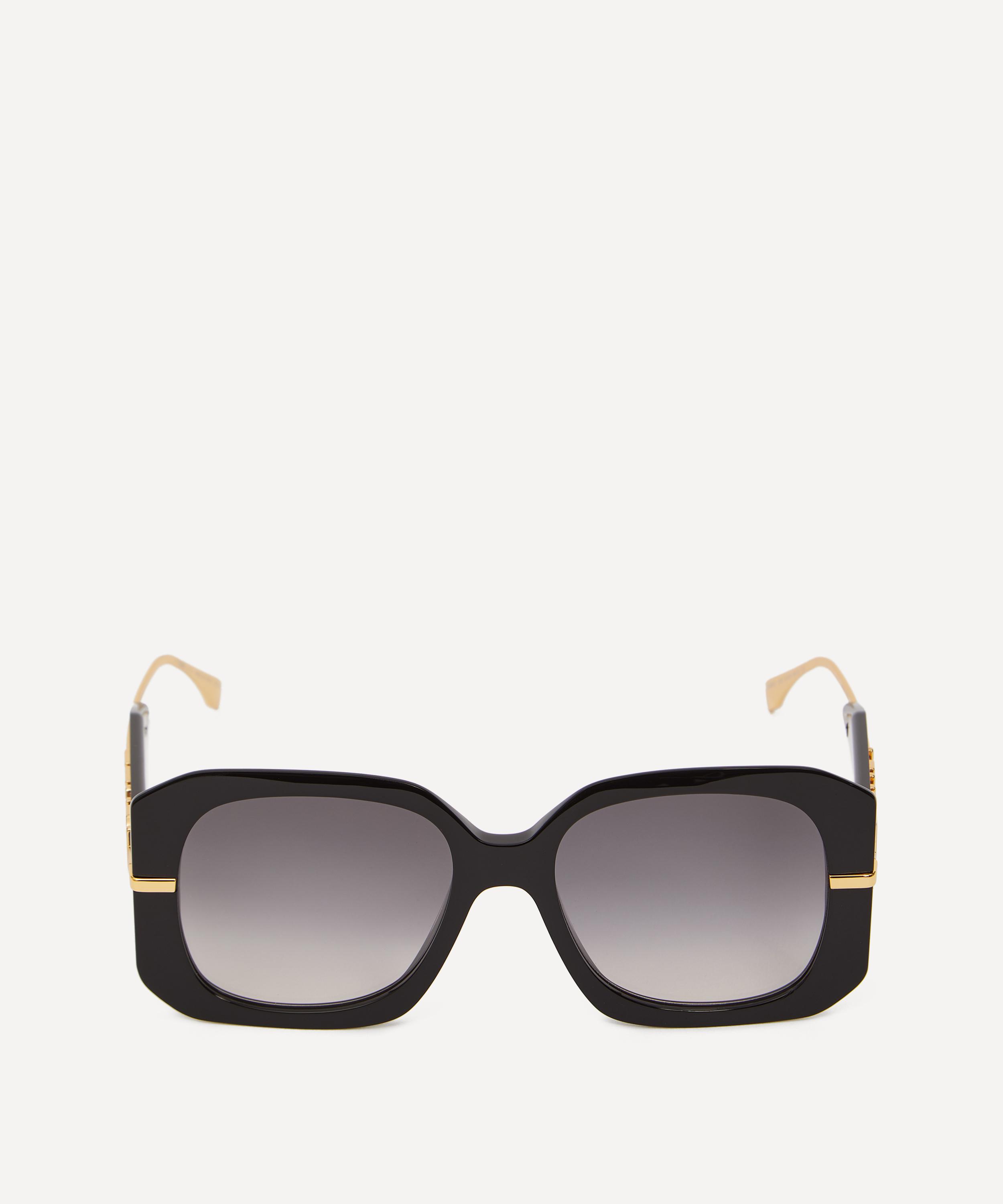 Fendi Women's Graphy Oversized Square Black Acetate Sunglasses