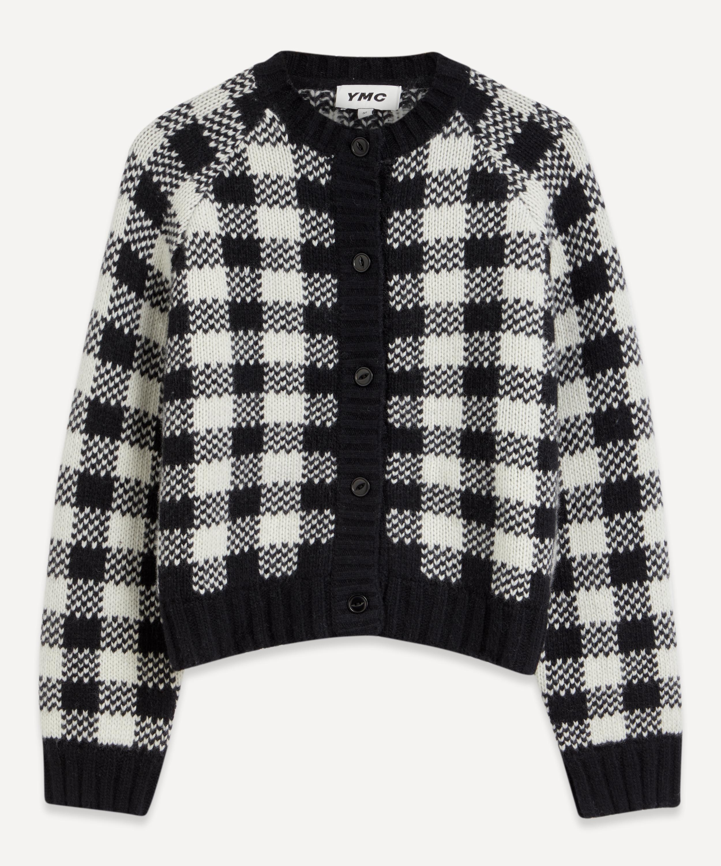 Ymc You Must Create Women's Atomic Gingham Cardigan In Black Stone