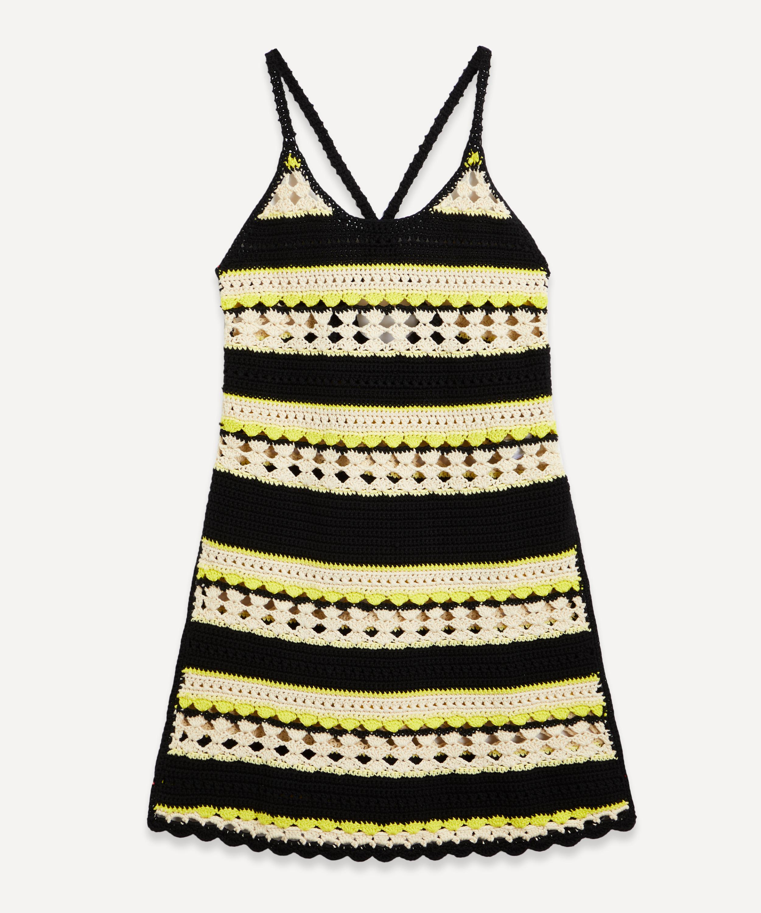 Ganni Women's Crochet Slip-dress In Multi