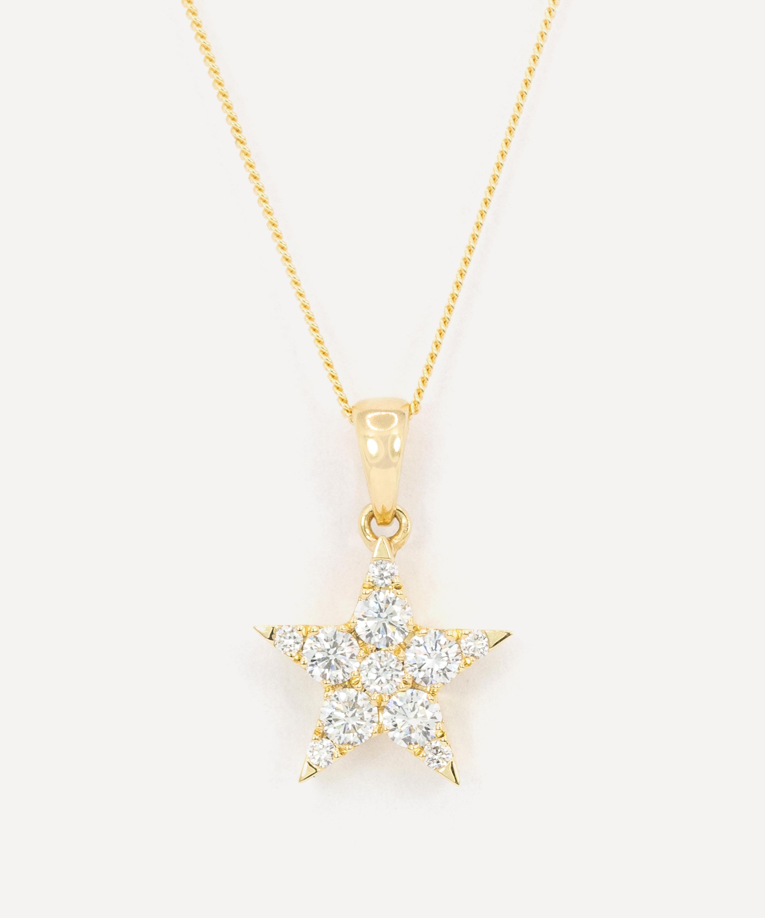 Kojis 18ct Gold Diamond Star Pendant Necklace