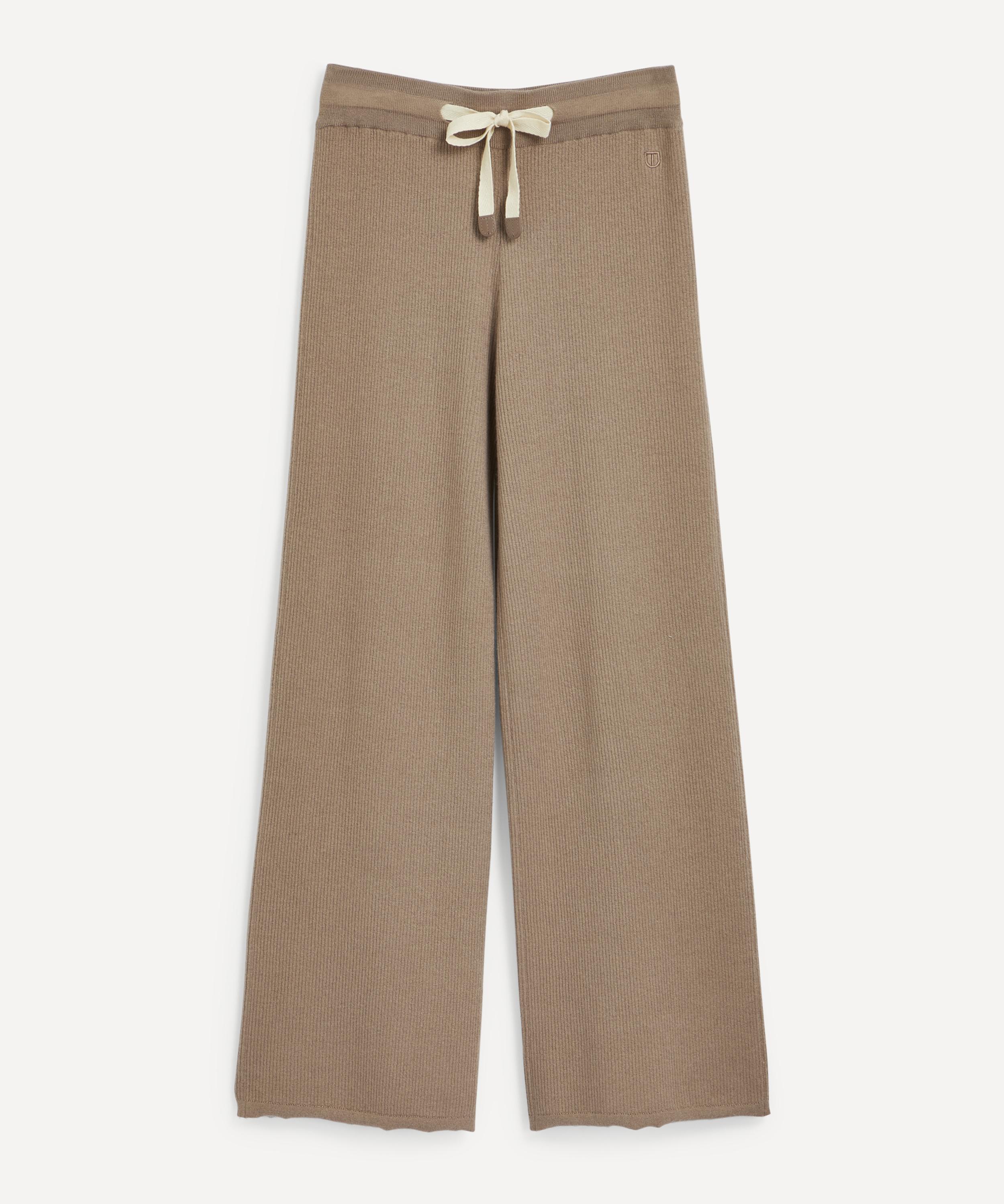 The Uniform Women's Silk And Cashmere-blend Cropped Trousers In Camel