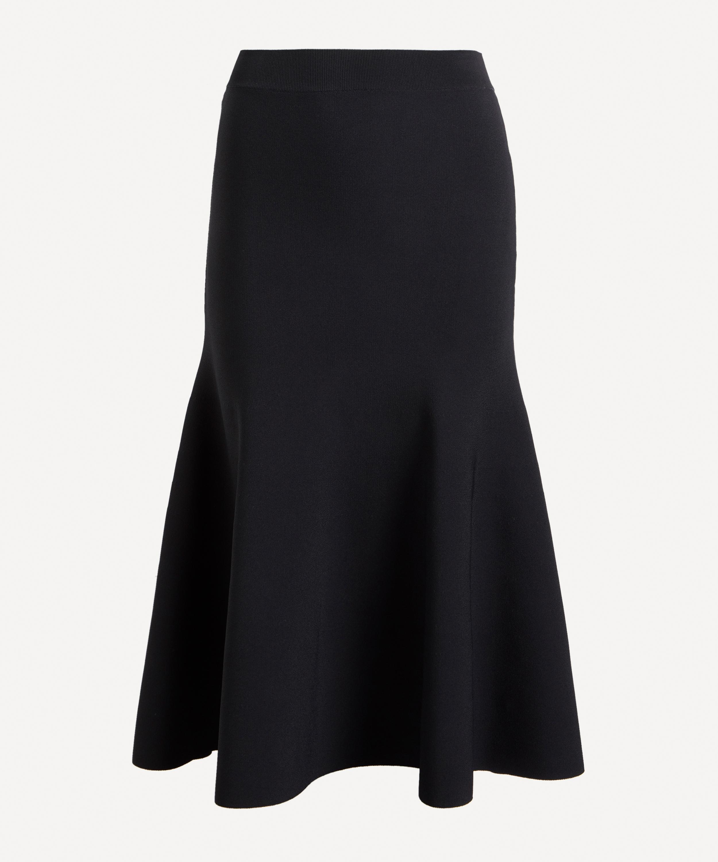 Stella Mccartney Compact Knit Skirt In Black