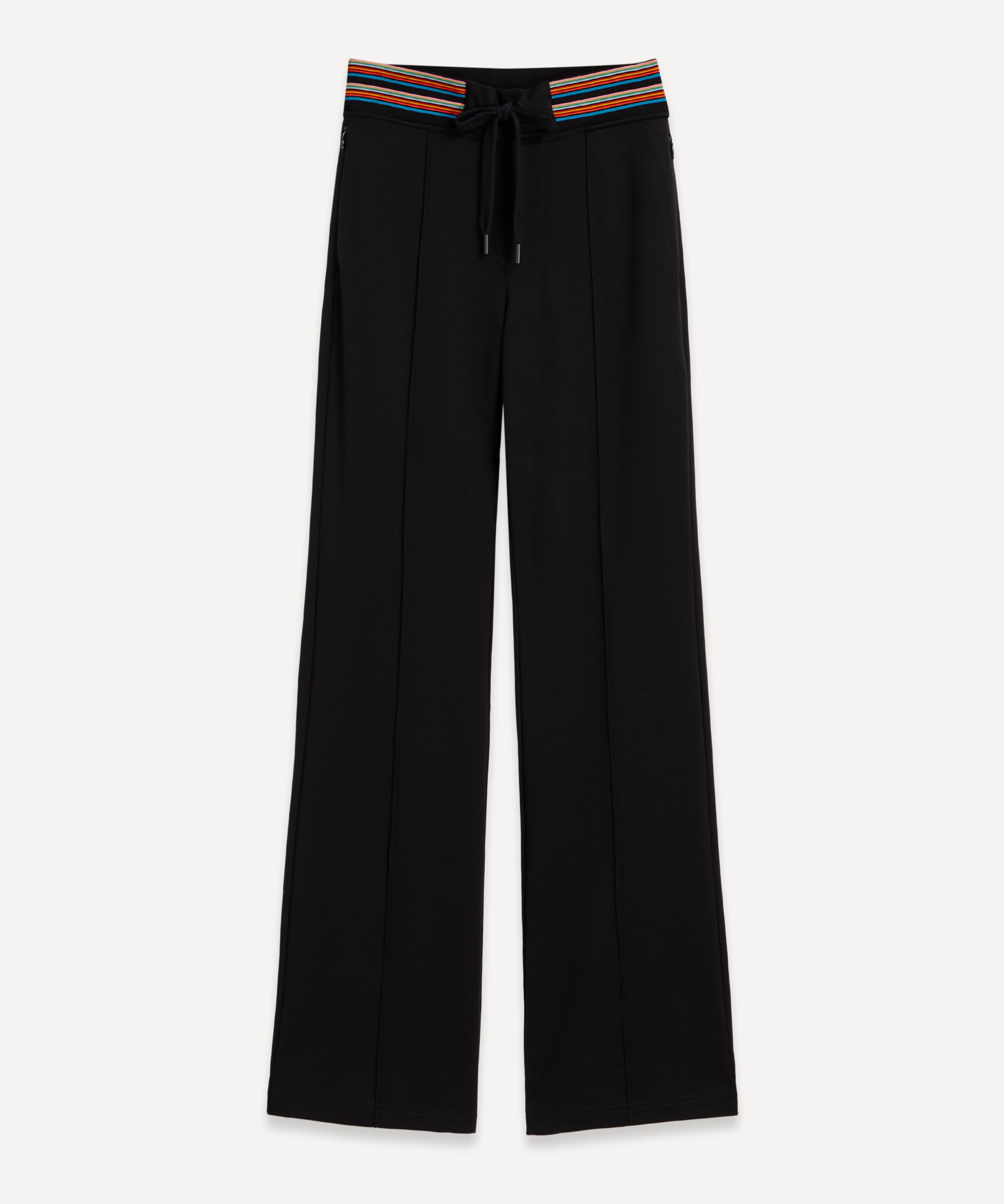 Paul Smith Women's Signature Stripe Straight Leg Trousers In Black