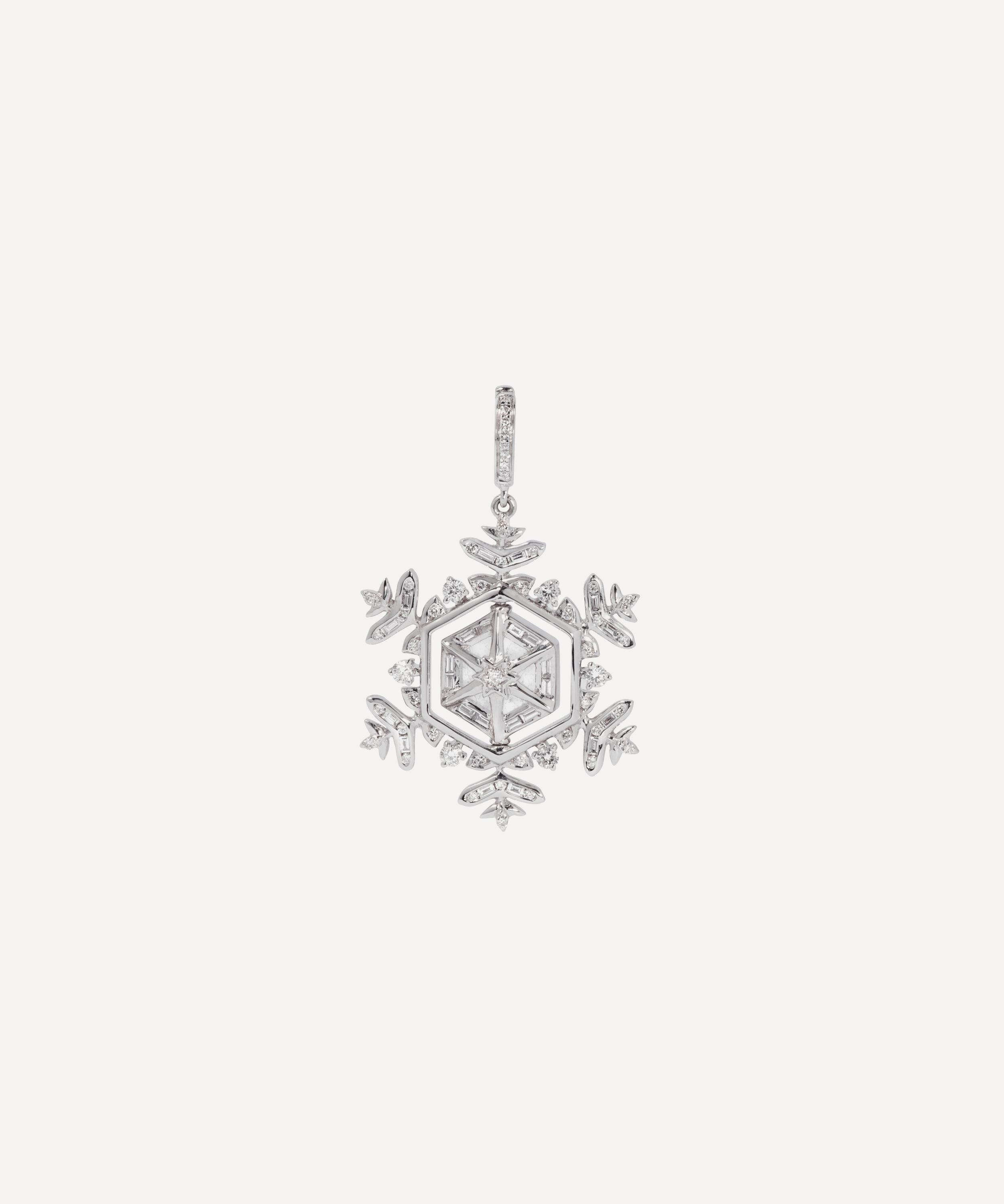Annoushka 18ct White Gold Spinning Snowflake Amulet