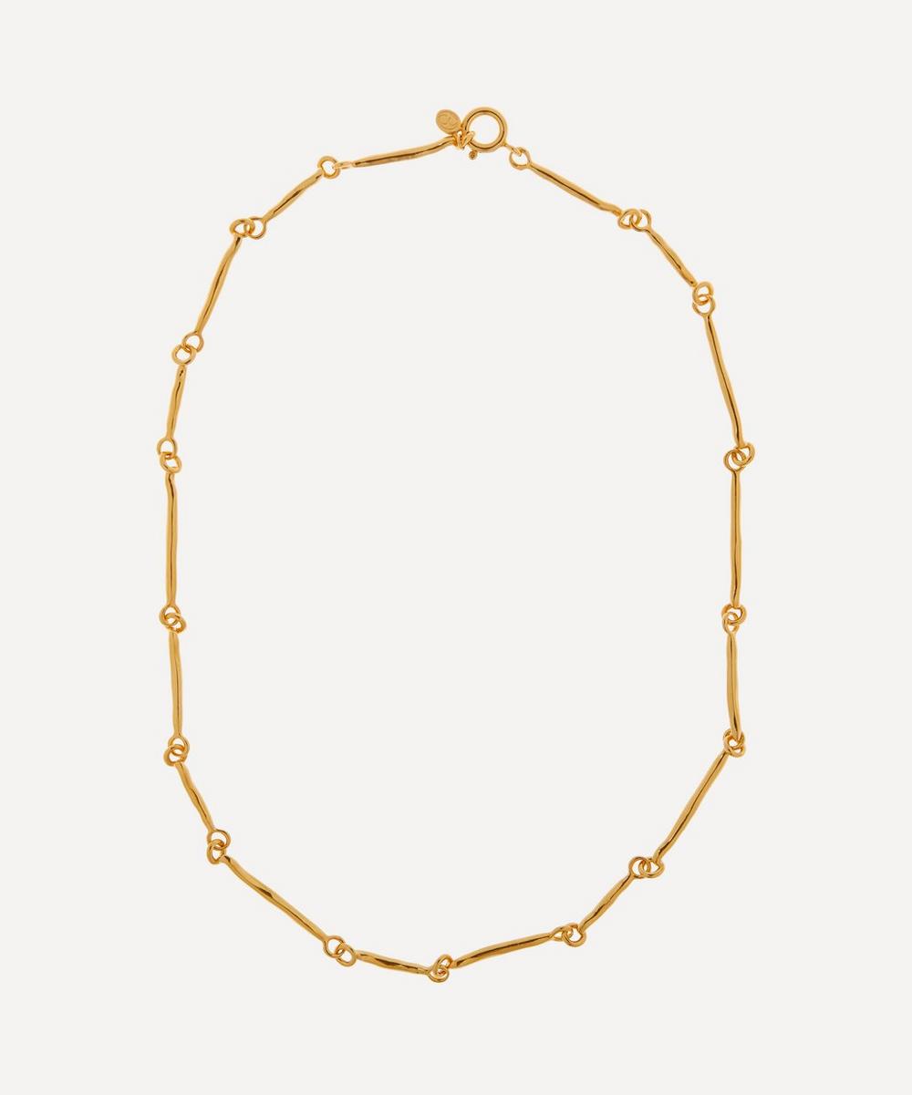 BY PARIAH 14CT GOLD-PLATED VERMEIL SILVER TWIG CHAIN NECKLACE