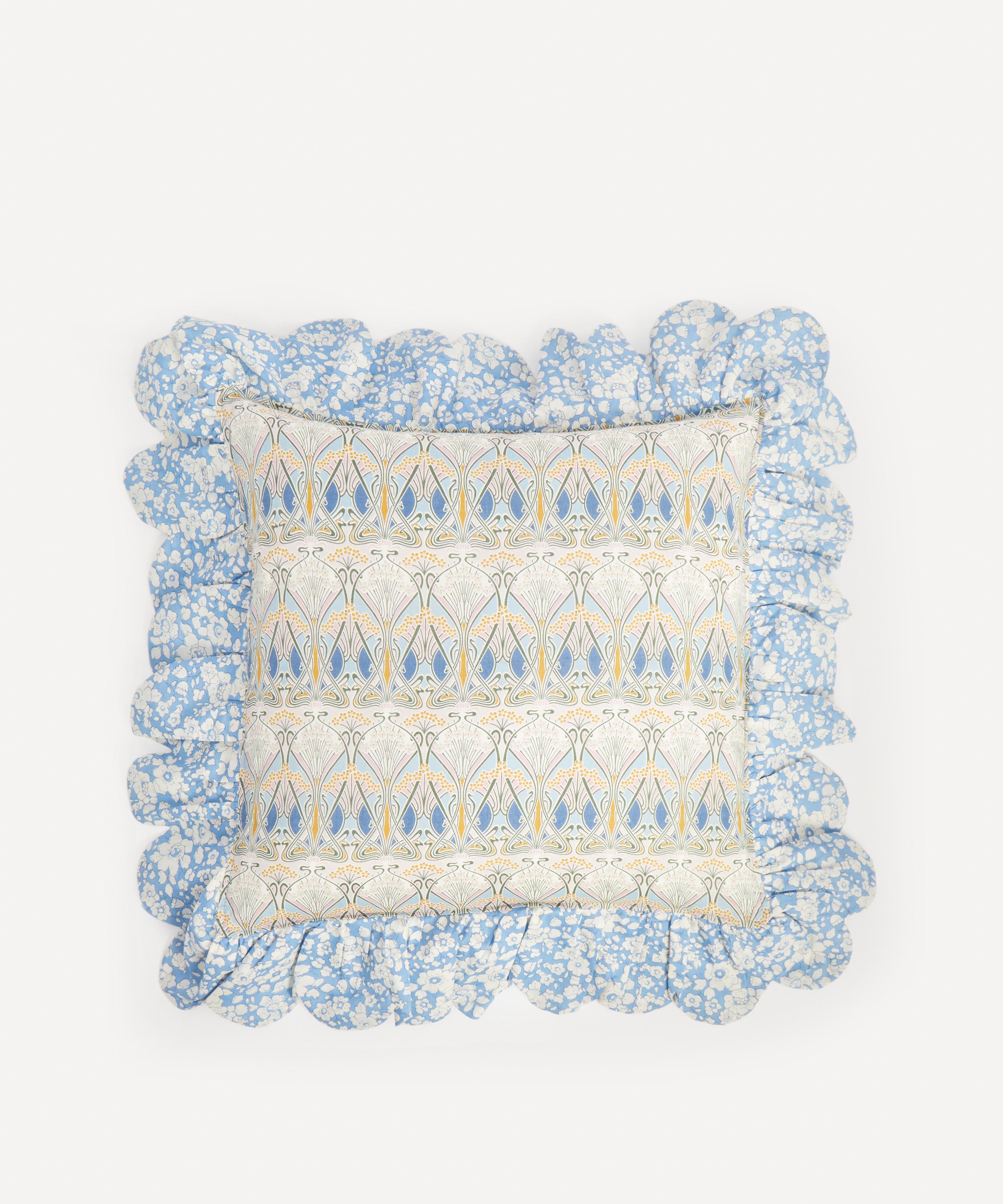 COCO & WOLF COCO & WOLF IANTHE BETSY BOO BREEZE SCALLOP FRILL SQUARE CUSHION 
