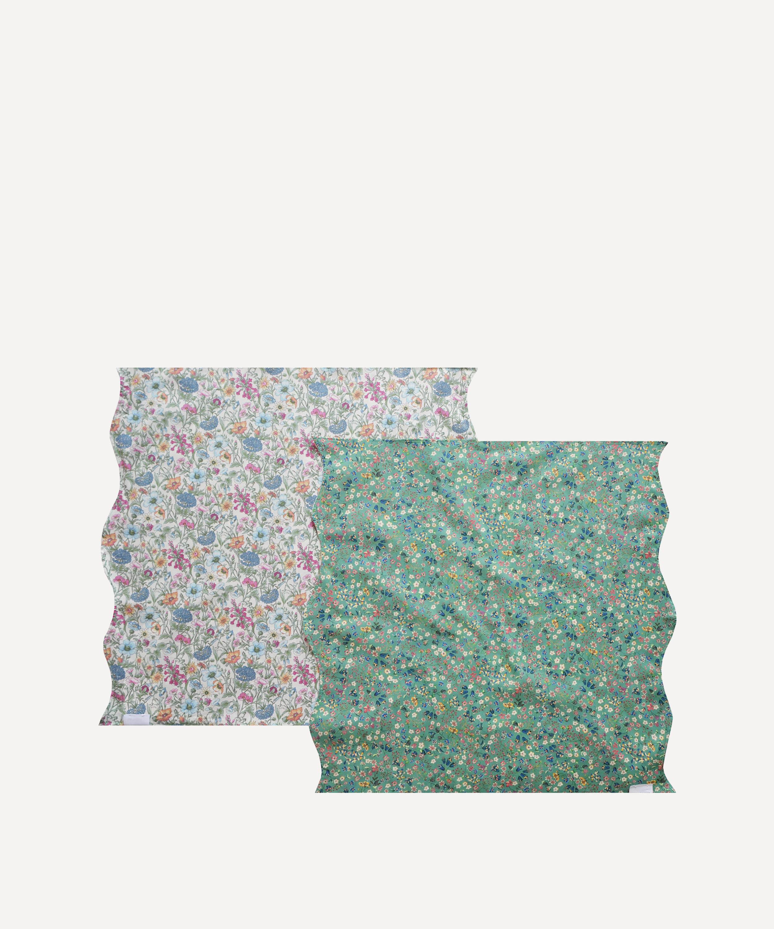 Coco & Wolf Donna Leigh And Rachel Wavy Edge Napkins Set Of Two In Multicoloured