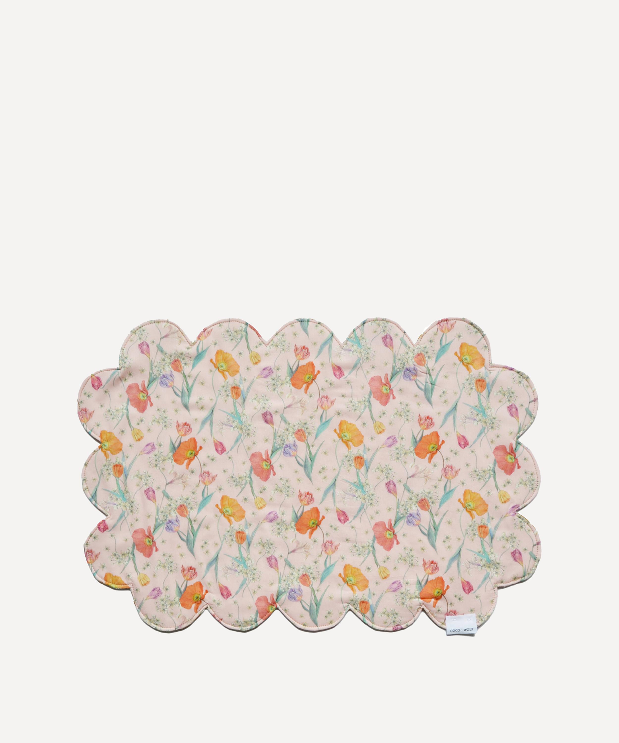 Coco & Wolf Spring Blooms And Betsy Boo Cloud Scallop Placemat