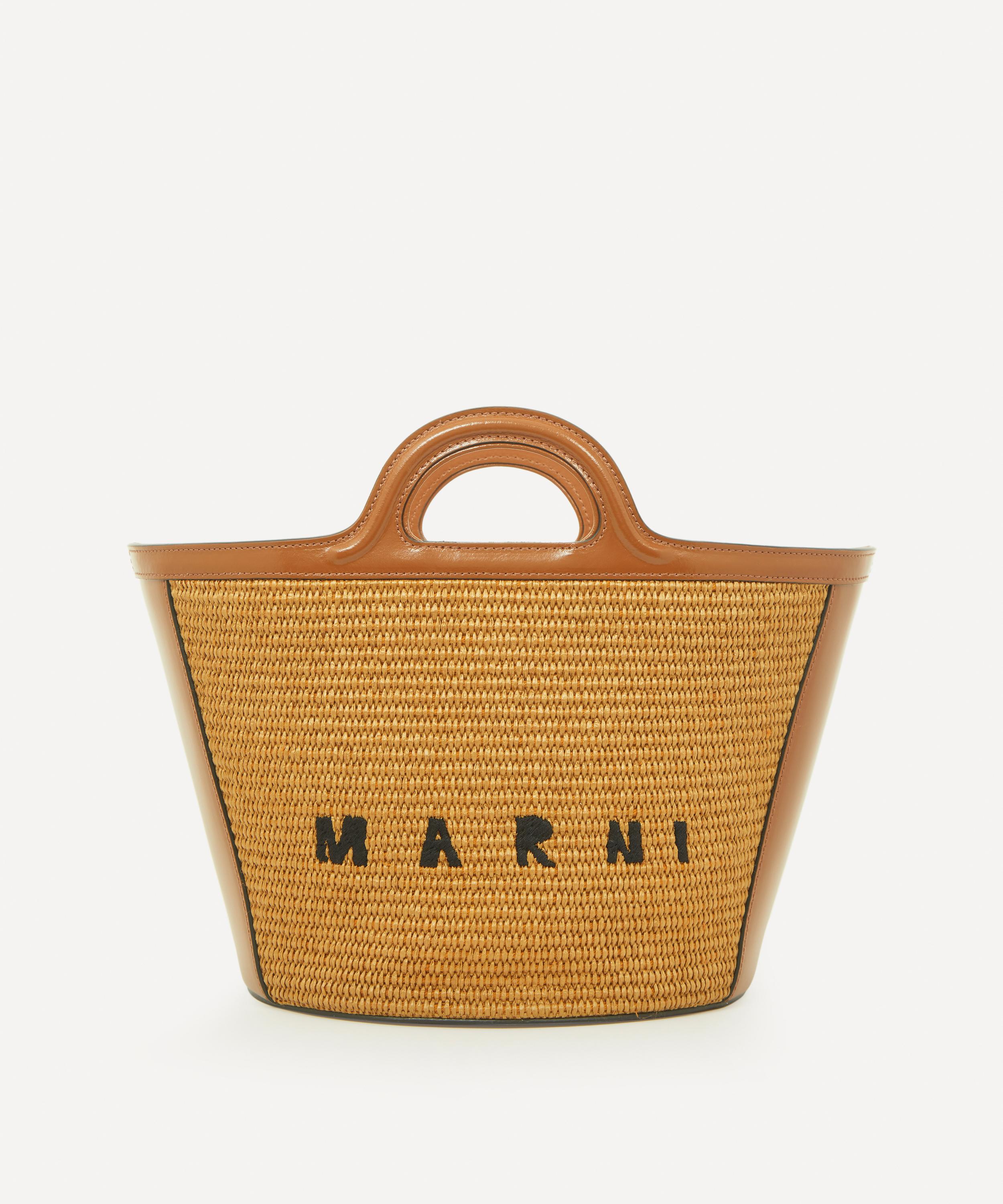 Shop Marni Women's Tropicalia Small Leather And Raffia Bag