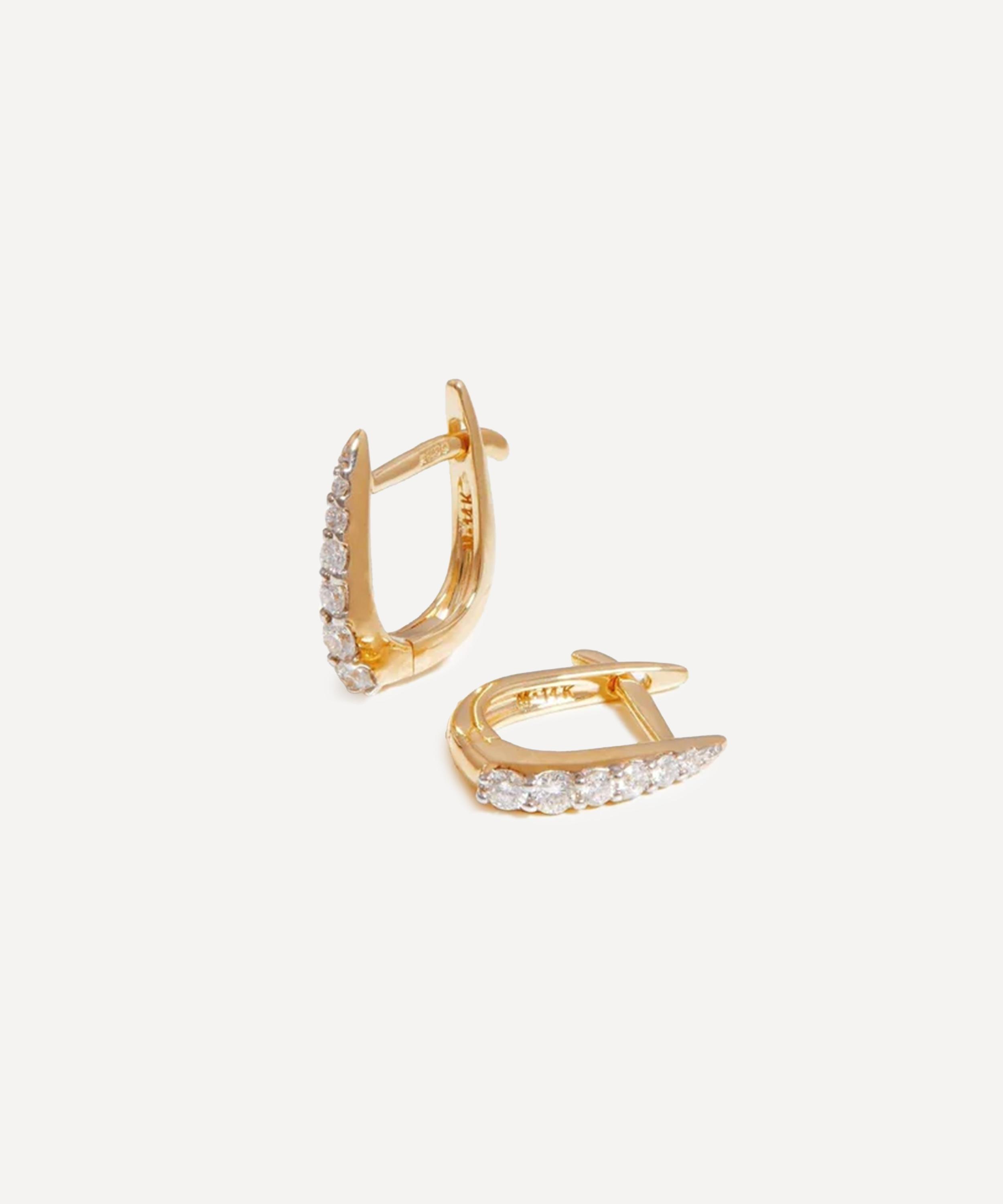 Missoma 14ct Gold Fine Claw Huggie Hoop Earrings
