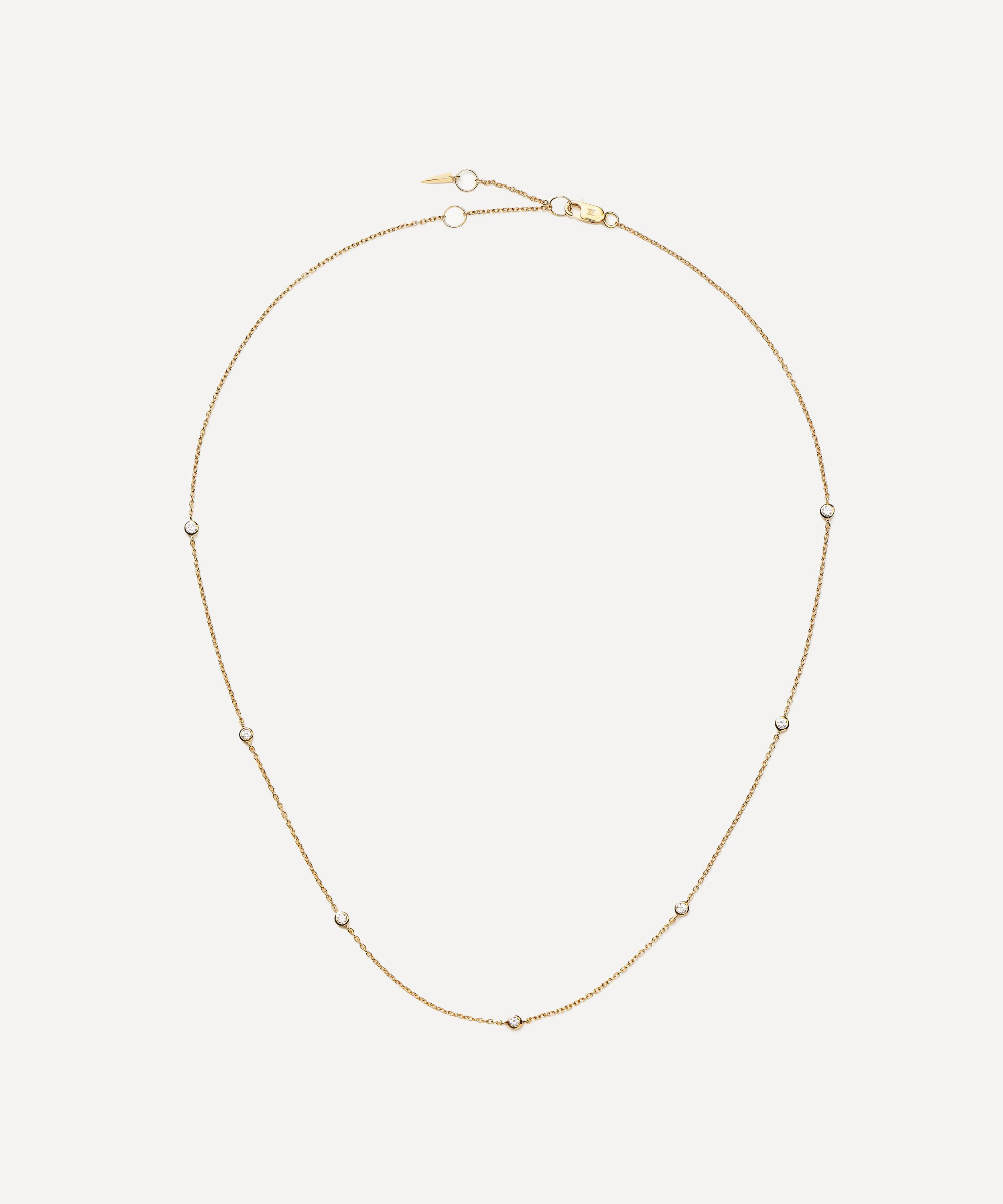 Missoma 14ct Gold Fine Floating Diamond Necklace