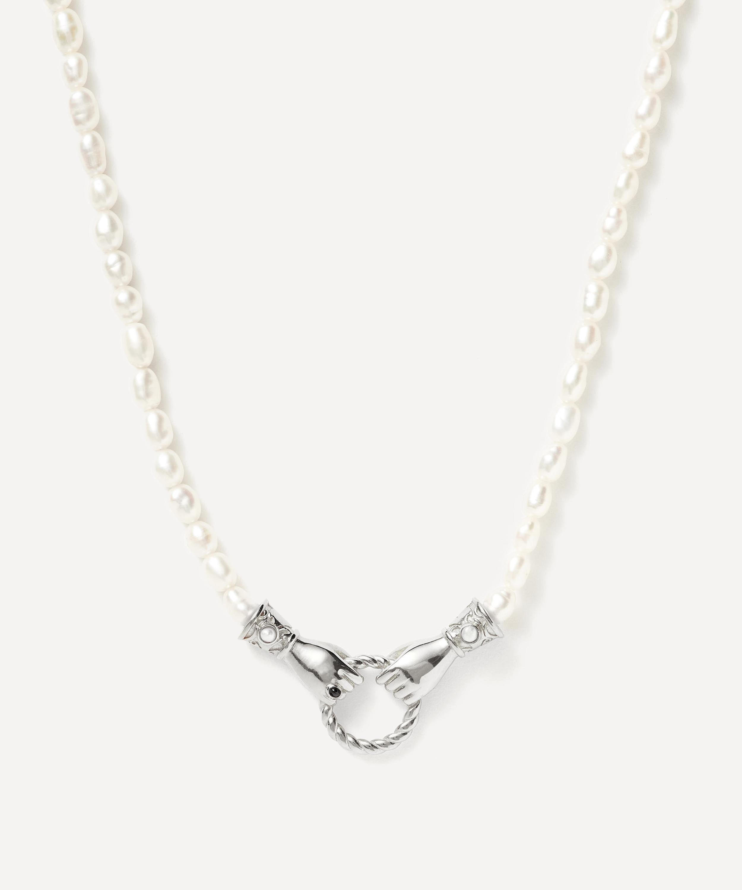 Missoma Silver-plated Harris Reed In Good Hands Necklace