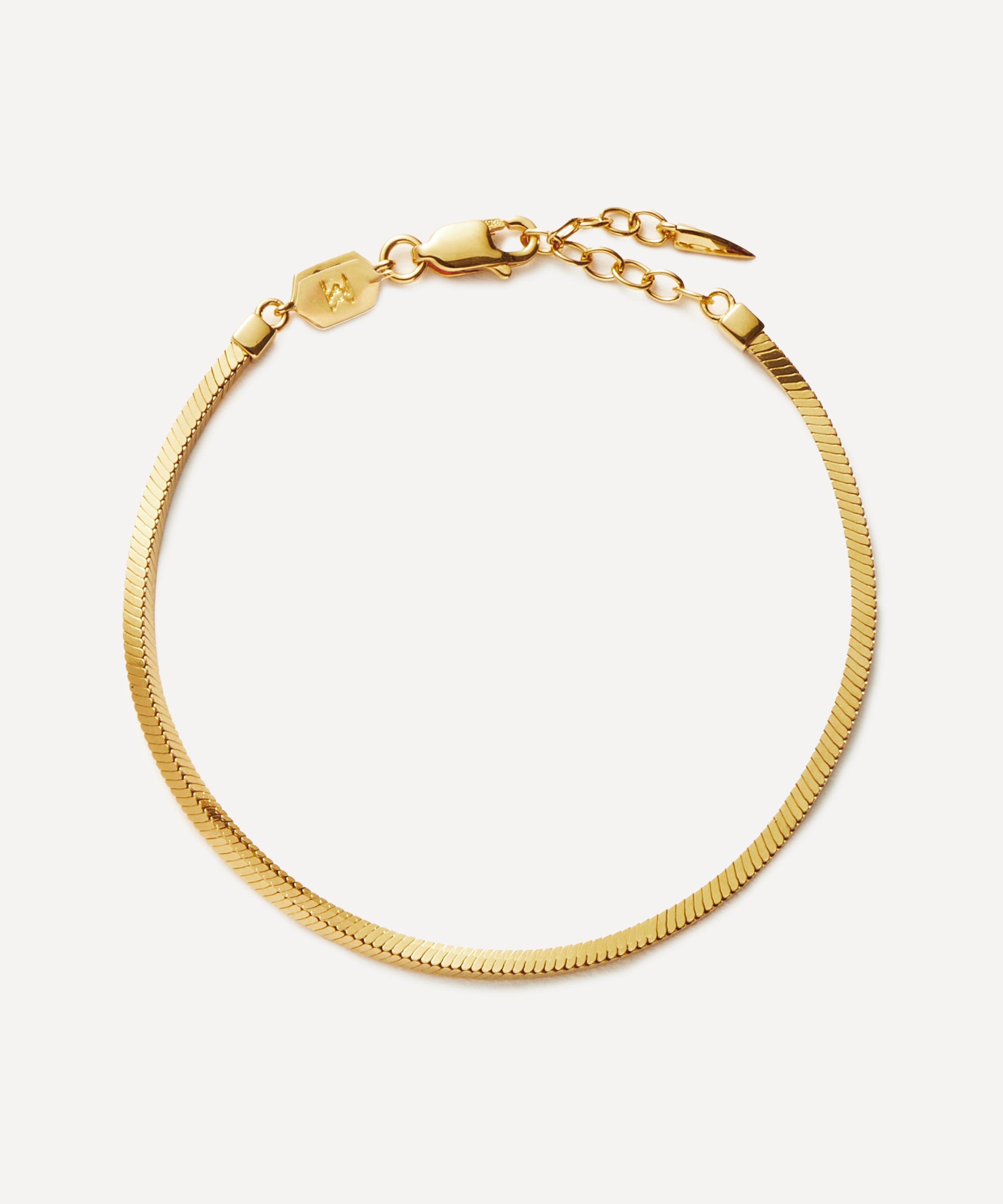 Missoma X Lucy Williams 18ct Gold-plated Vermeil Silver Square Snake Chain Bracelet