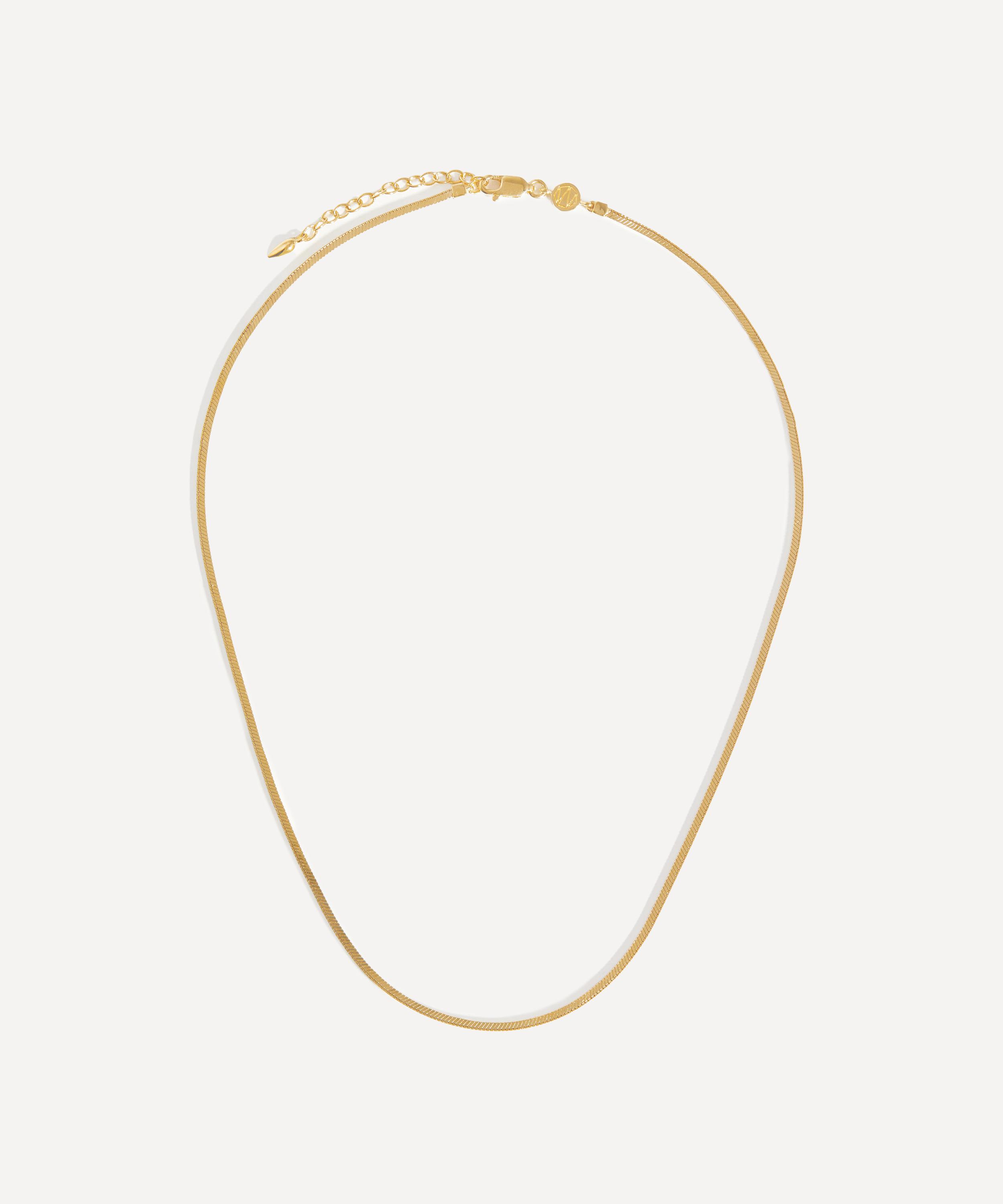 Missoma X Lucy Williams 18ct Gold-plated Vermeil Silver Short Square Snake Chain Necklace