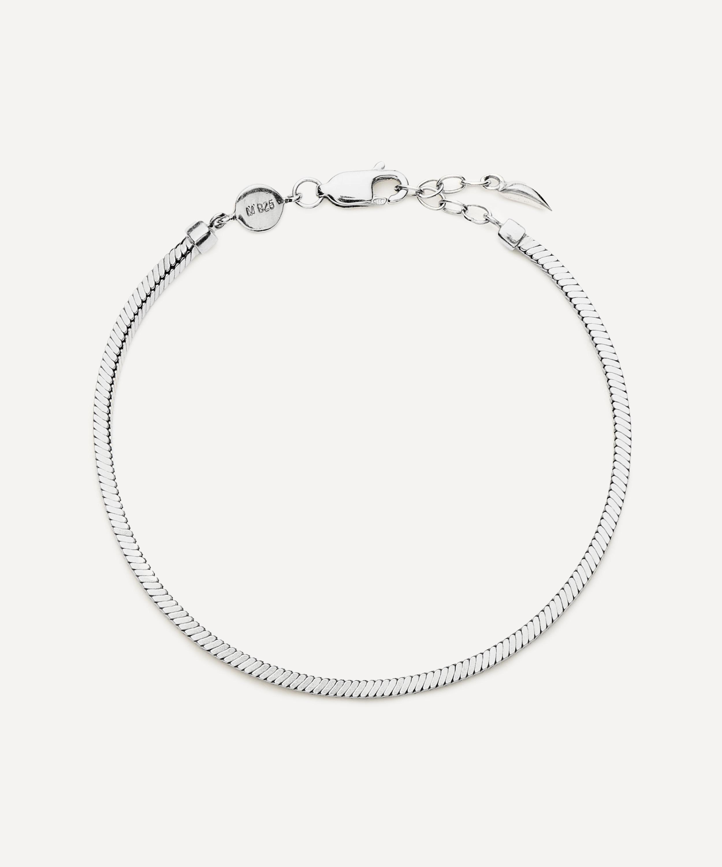 Missoma X Lucy Williams Sterling Silver Square Snake Chain Bracelet
