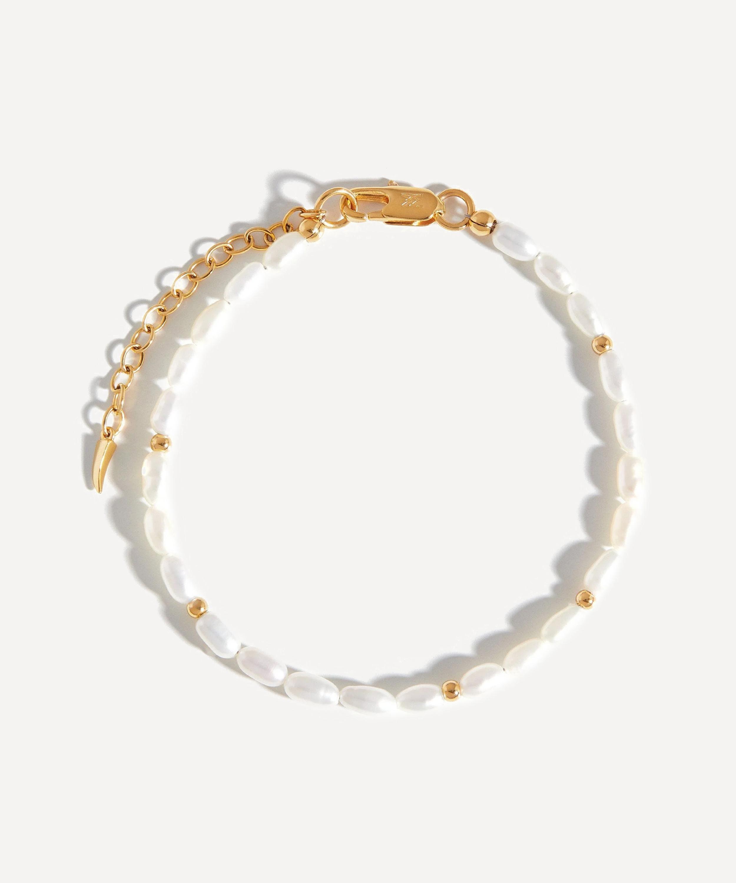 Missoma 18ct Gold-plated Seed Pearl Beaded Bracelet