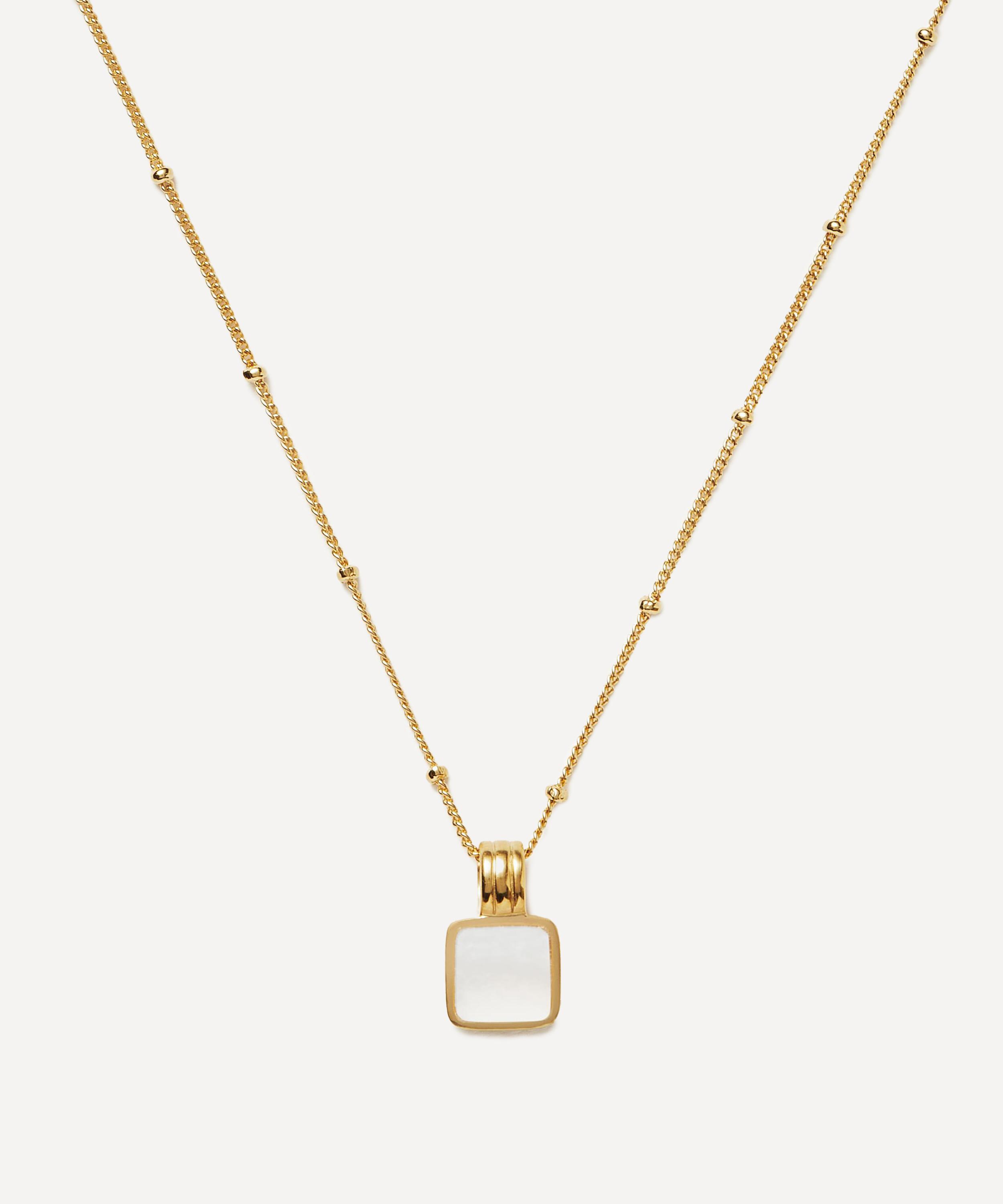 Missoma X Lucy Williams 18ct Gold-plated Vermeil Silver Square Mother Of Pearl Pendant Necklace