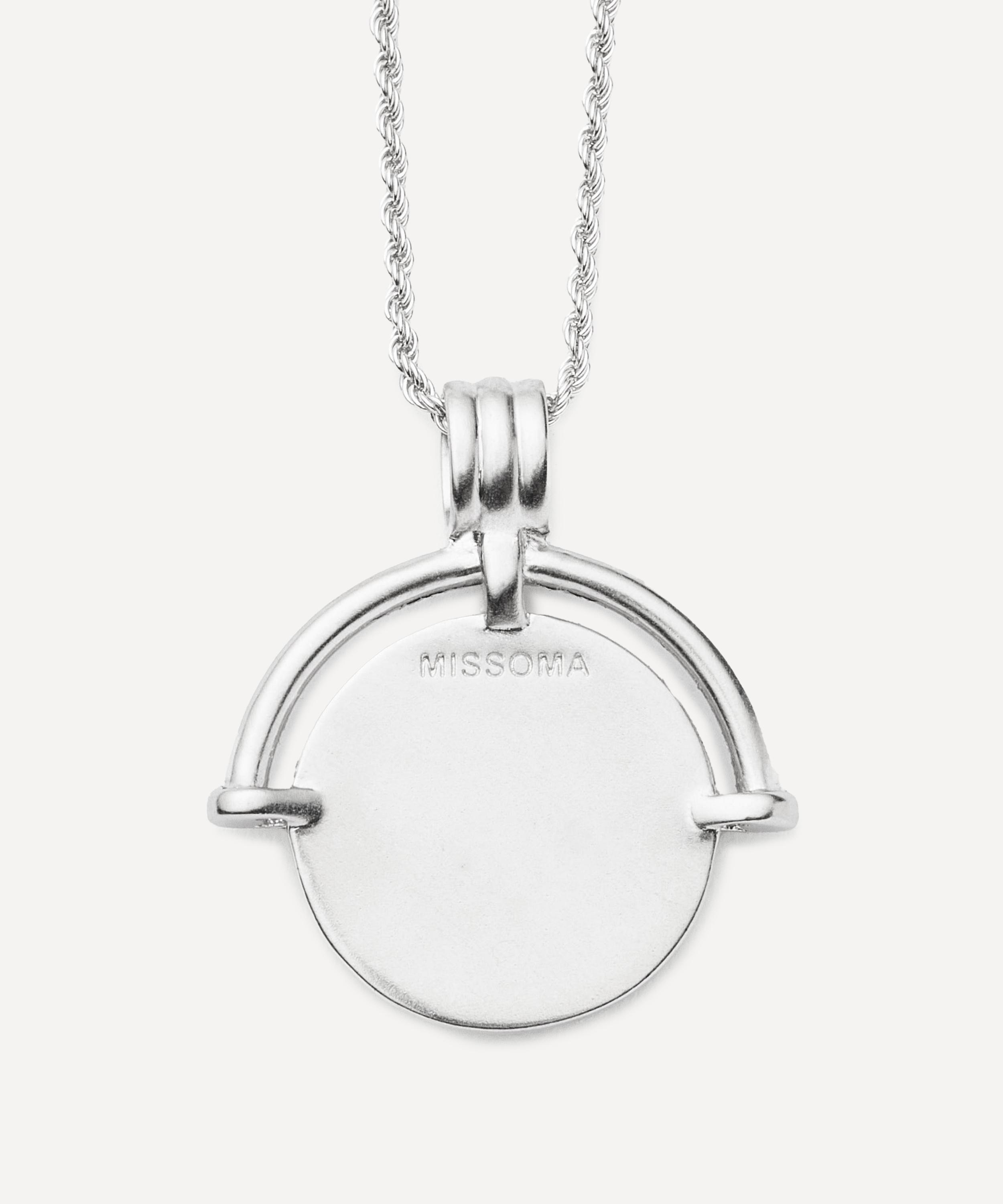 Missoma X Lucy Williams Silver-plated Engravable Roman Arc Coin Pendant Necklace