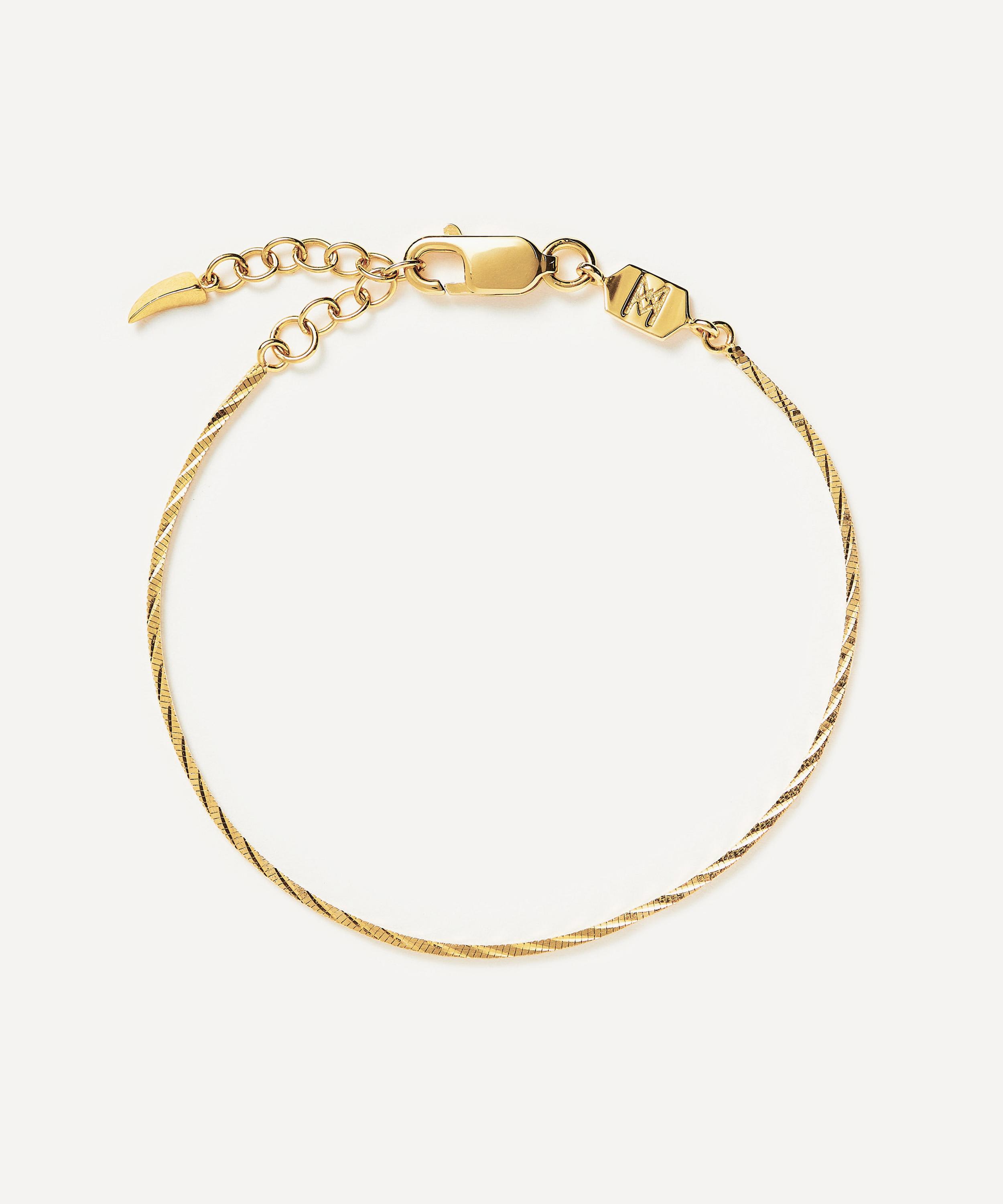 Shop Missoma 18ct Gold-plated Vermeil Silver Asymmetric Snake Chain Bracelet