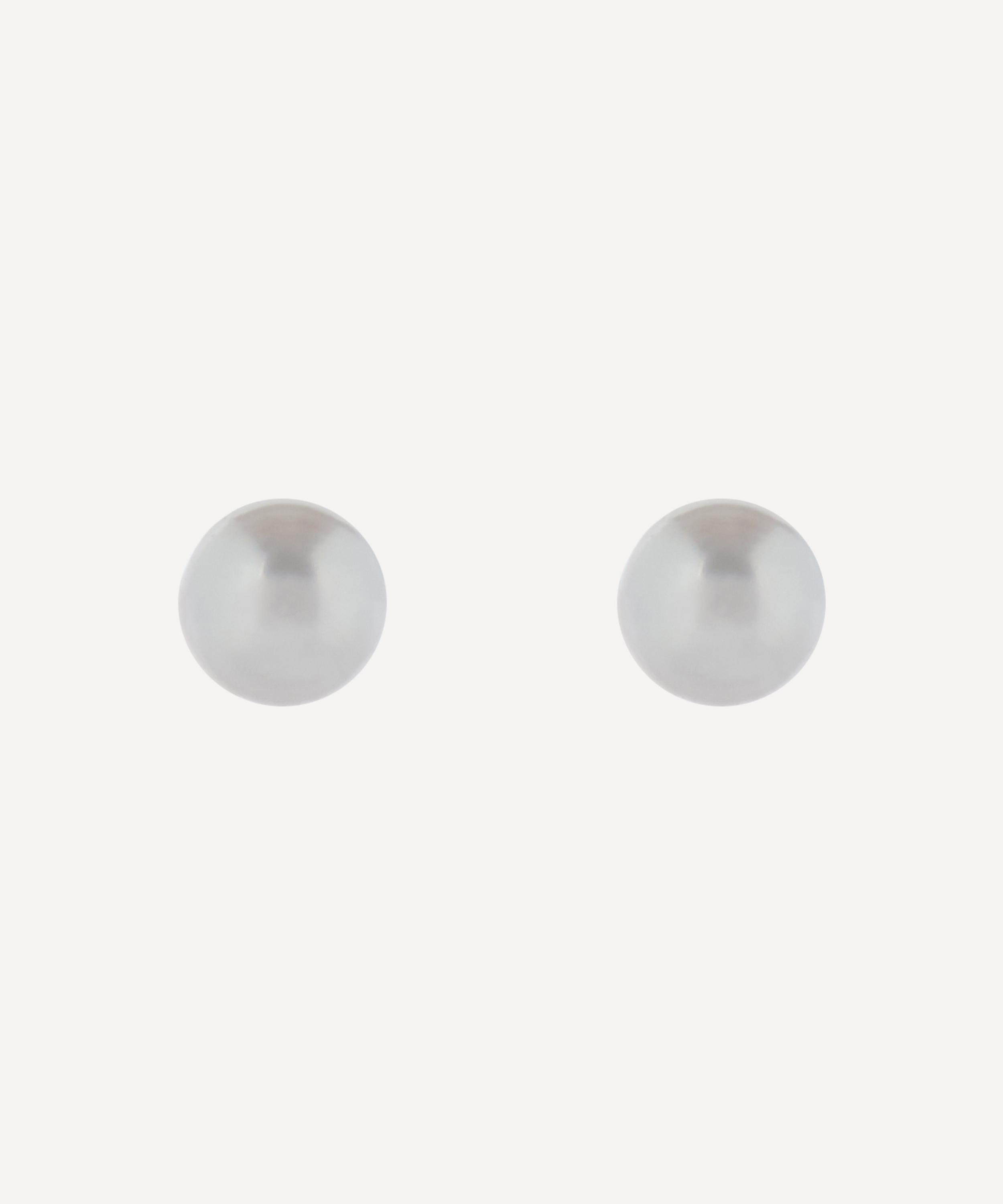 Mizuki 14ct Gold Baby Pearl Stud Earrings In Metallic